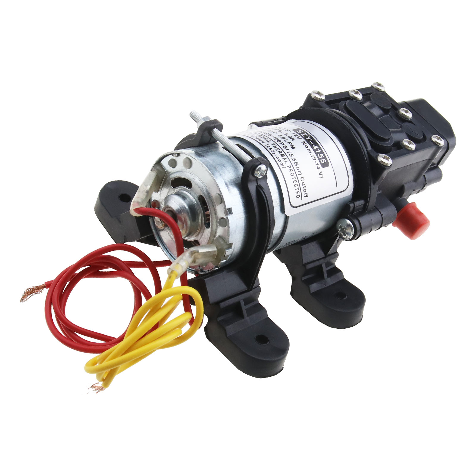 100PSI 4L/Min High Pressure Diaphragm Water Pump 12V For Car Marine
