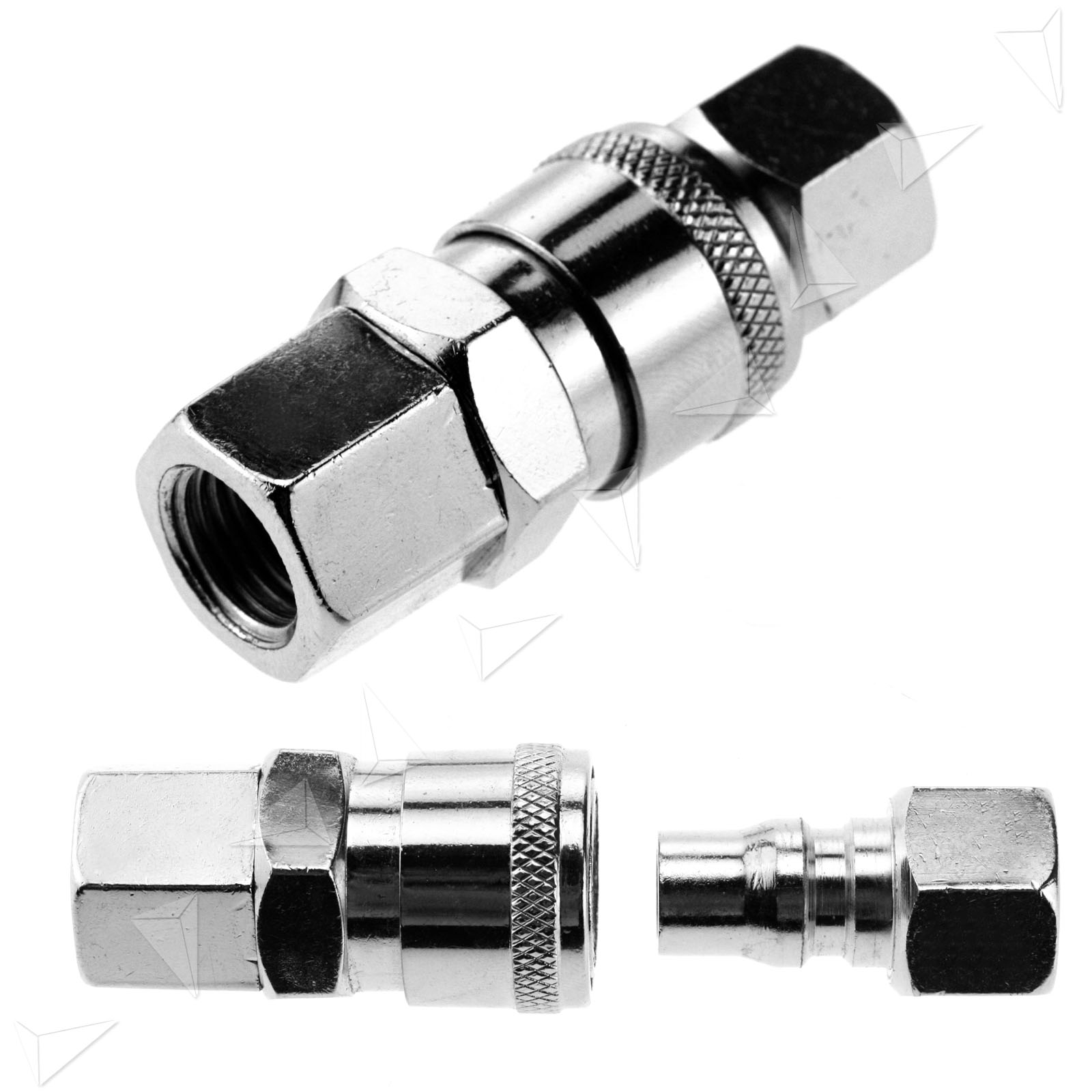4 Pcs 1/4" BSP Air Line Hose Fittings Coupler Connectors Male