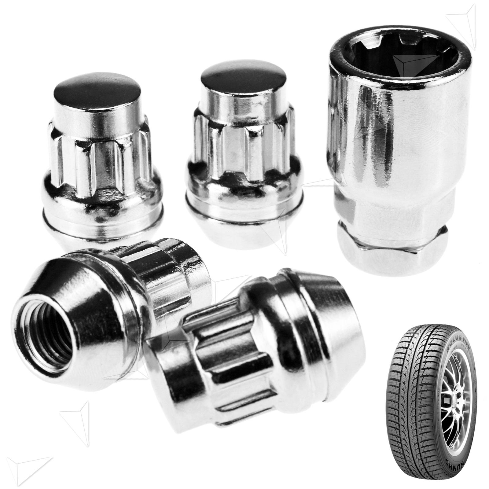 4x M12*1.5 Alloy Wheel Lock Nuts for Ford Fiesta + Removal Key Anti Theft eBay