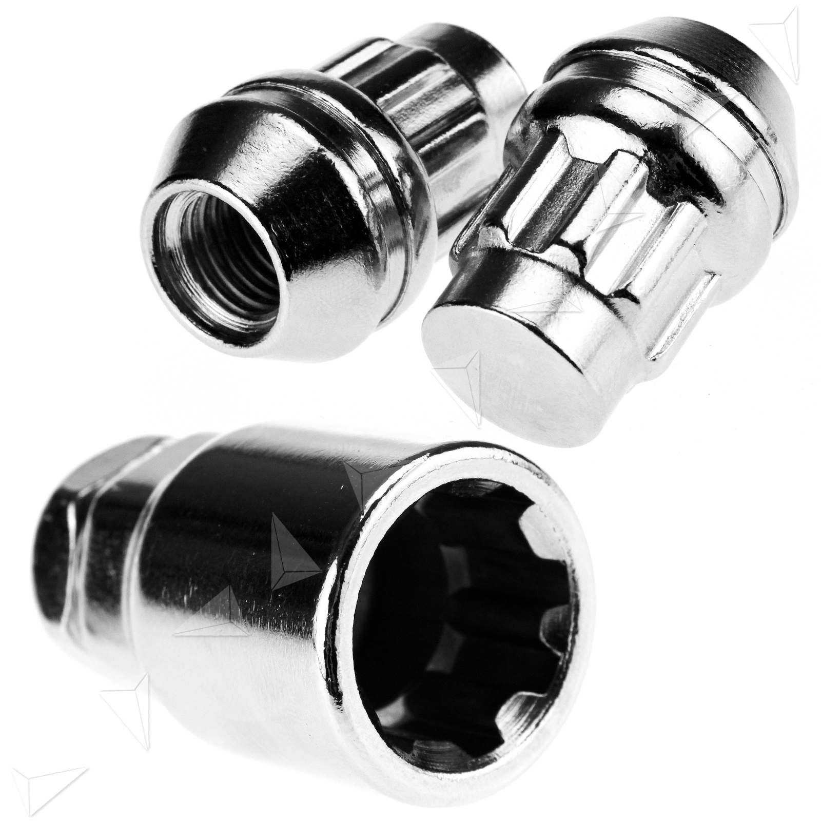 4x M12*1.5 Alloy Wheel Lock Nuts for Ford Fiesta + Removal Key Anti