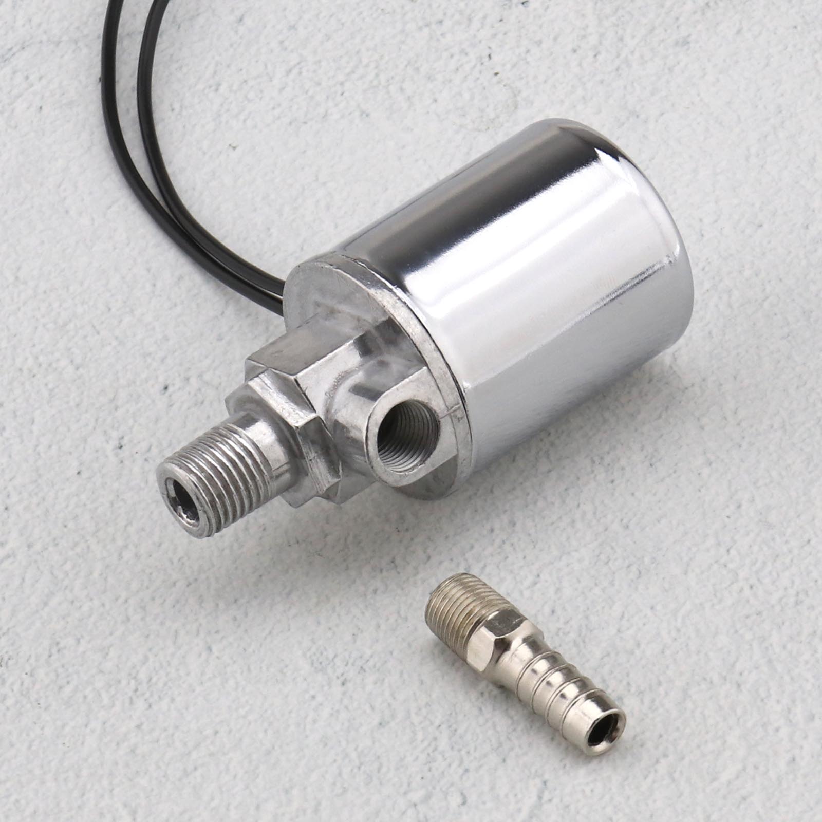 1/4" Universal 12v/24v Air Horn Chrome Plated Electric Solenoid Valve for Truck eBay