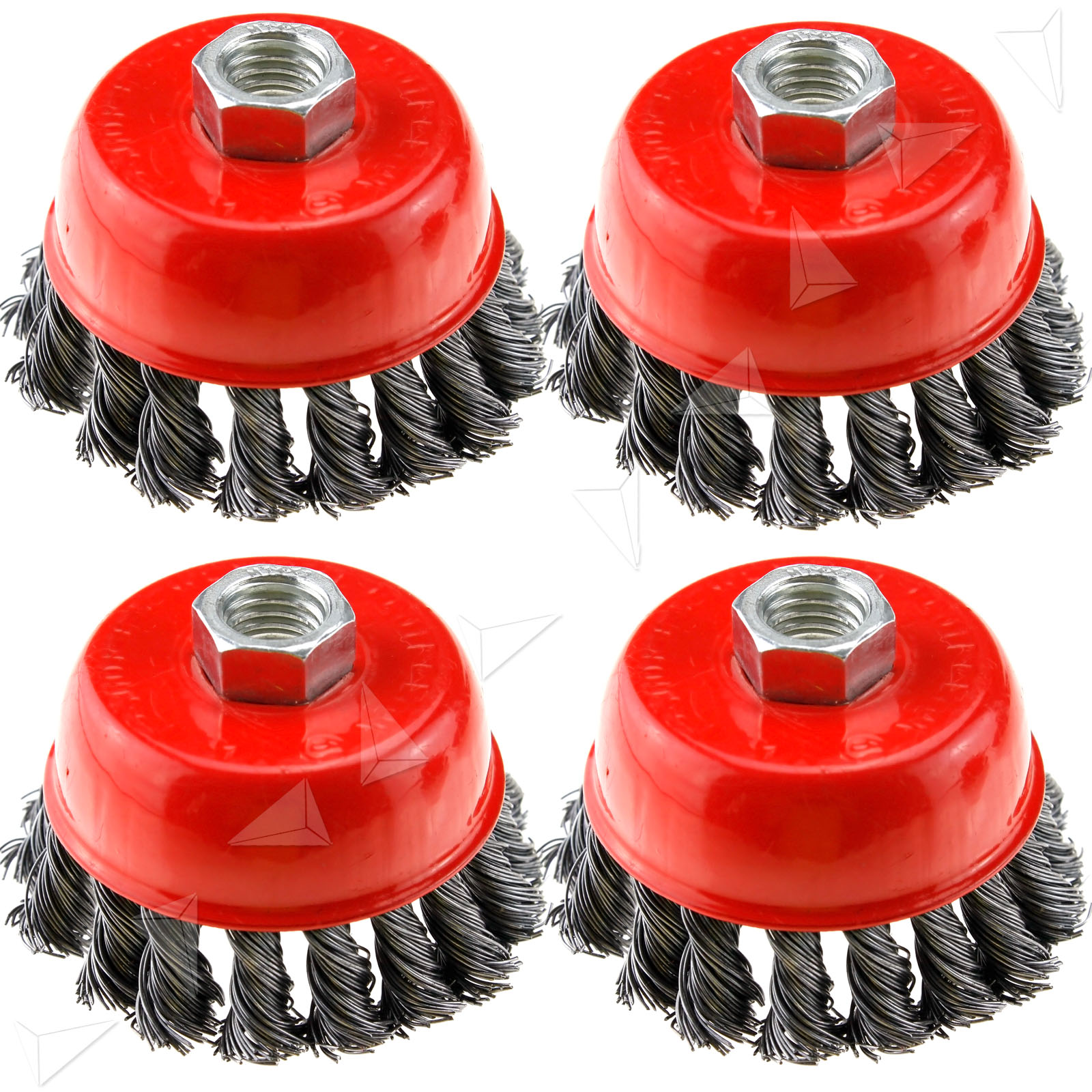 Twist Knot Wire Wheel Cup/Flat Brush Kit for 3 Or 4 inch Angle Grinder M14 eBay