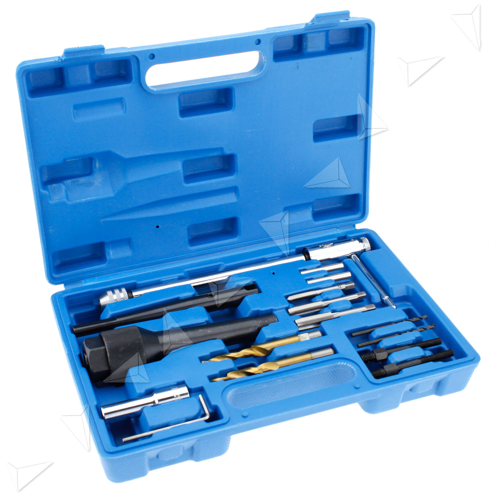 Glow Plug Removal Remover Tool 16 Pc Kit For Damaged 8mm 10mm Plug w