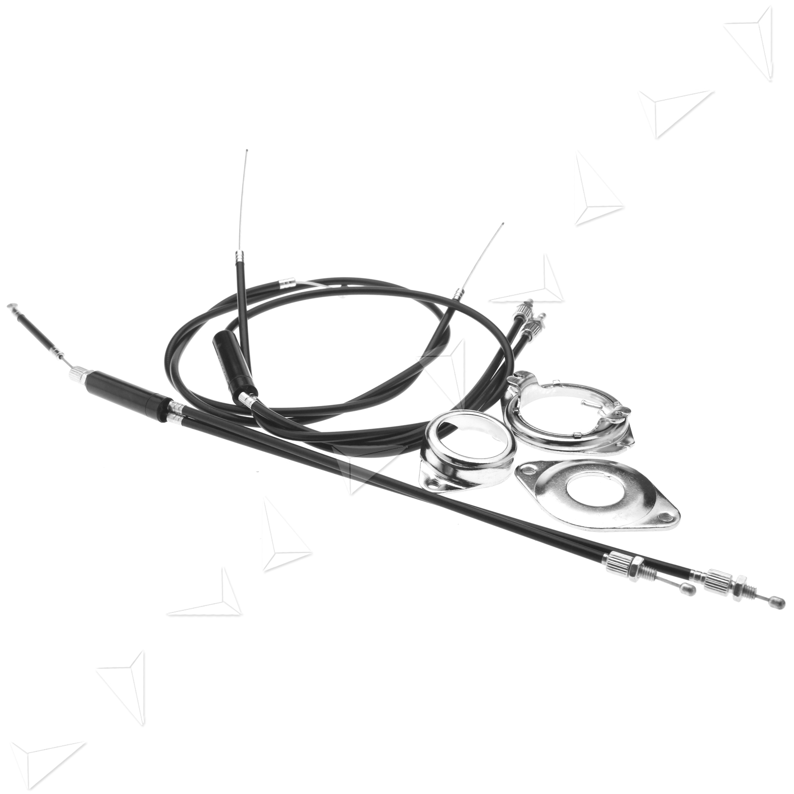 Full Set BMX Gyro Brake Cables Front Rear (Upper + Lower) + Spinner