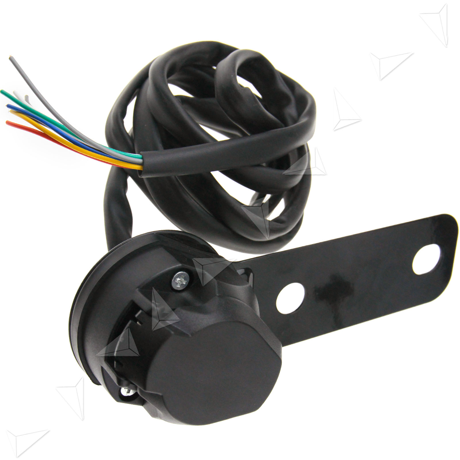 New Trailer Socket 13Pin Pre Wired Towbar Connector Metal Mounting