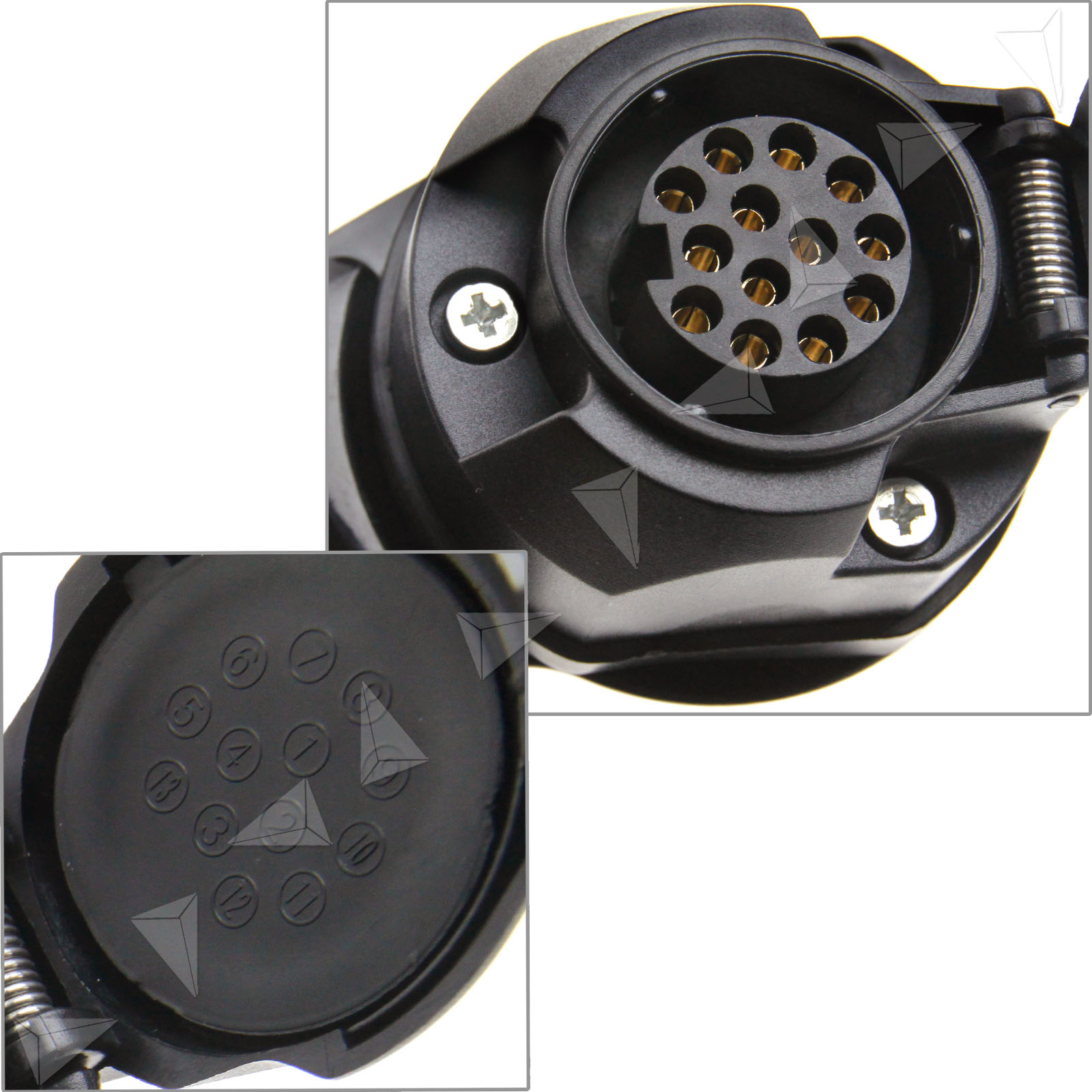 New Trailer Socket 13Pin Pre Wired Towbar Connector Metal Mounting