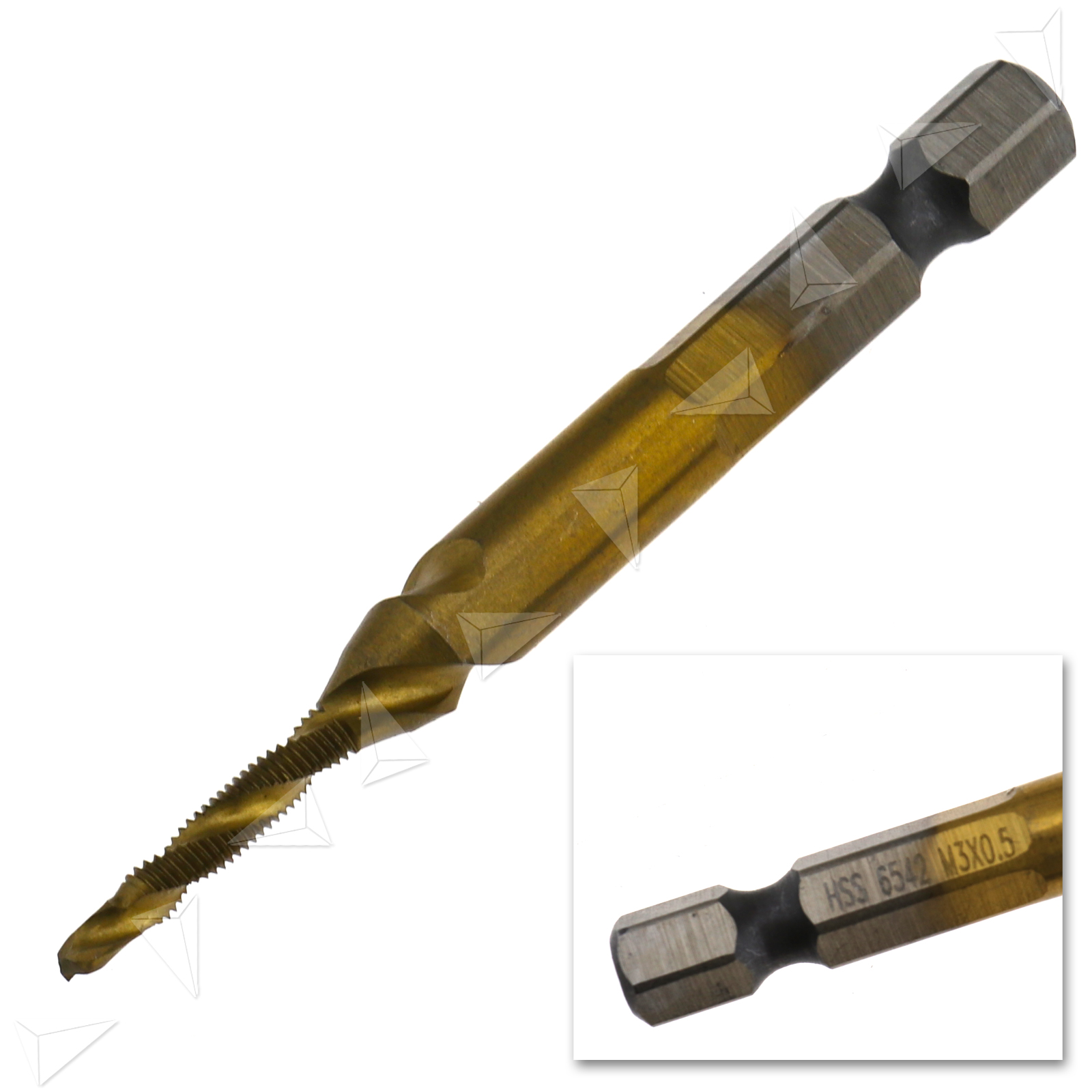 M3M12 Metric Titanium Coated HSS Thread Tap Set Metric Plug Tap Drill