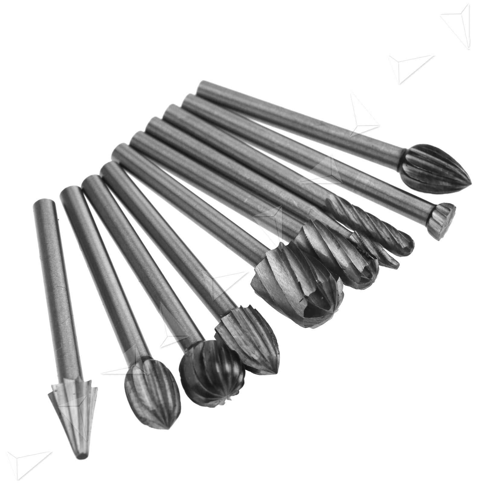 20Pcs 3mm Durable HSS Speed Steel Routing Router Bits Wood Root Carving