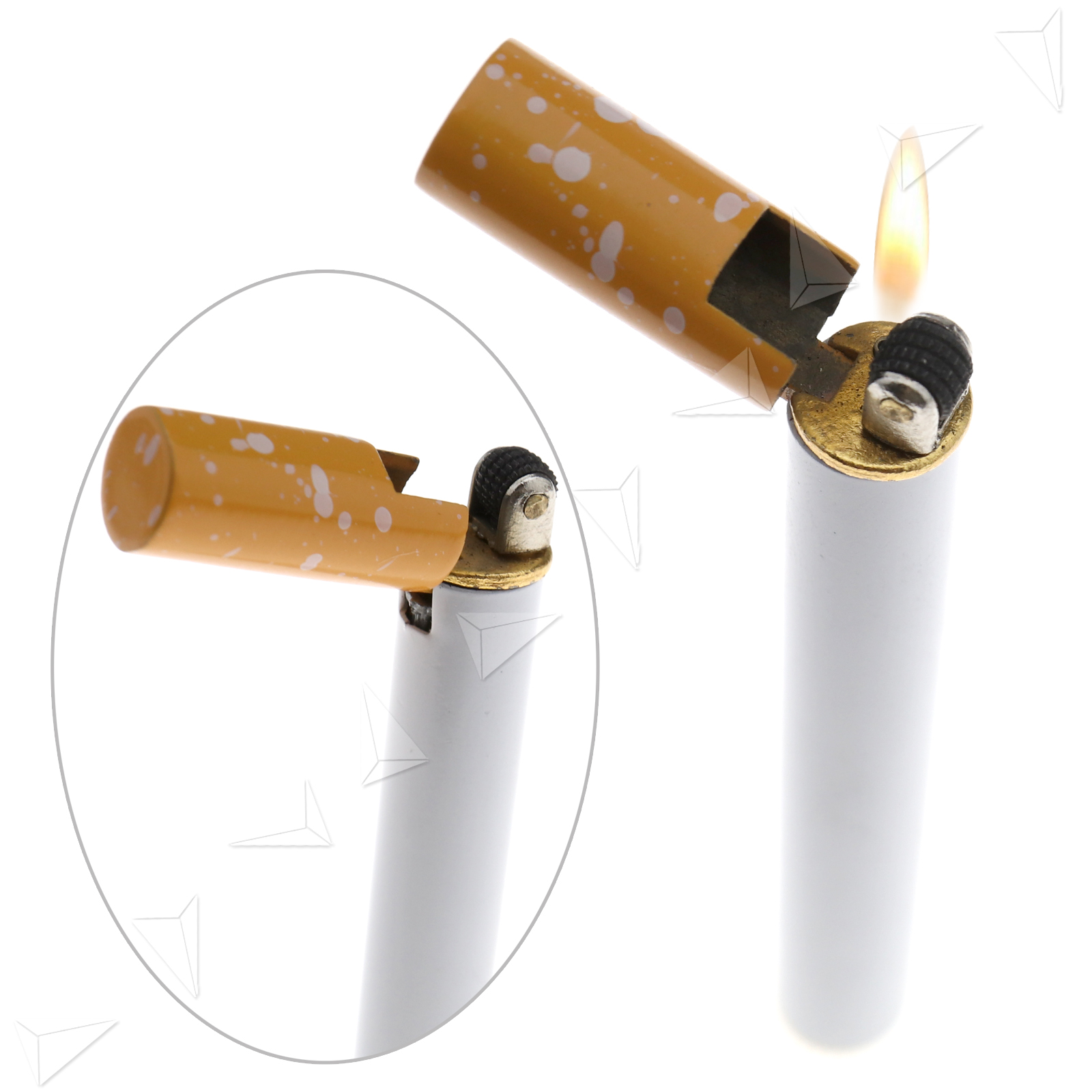 CigaretteShaped Flame Lighter Refillable Butane Gas Cigar Lighter Men