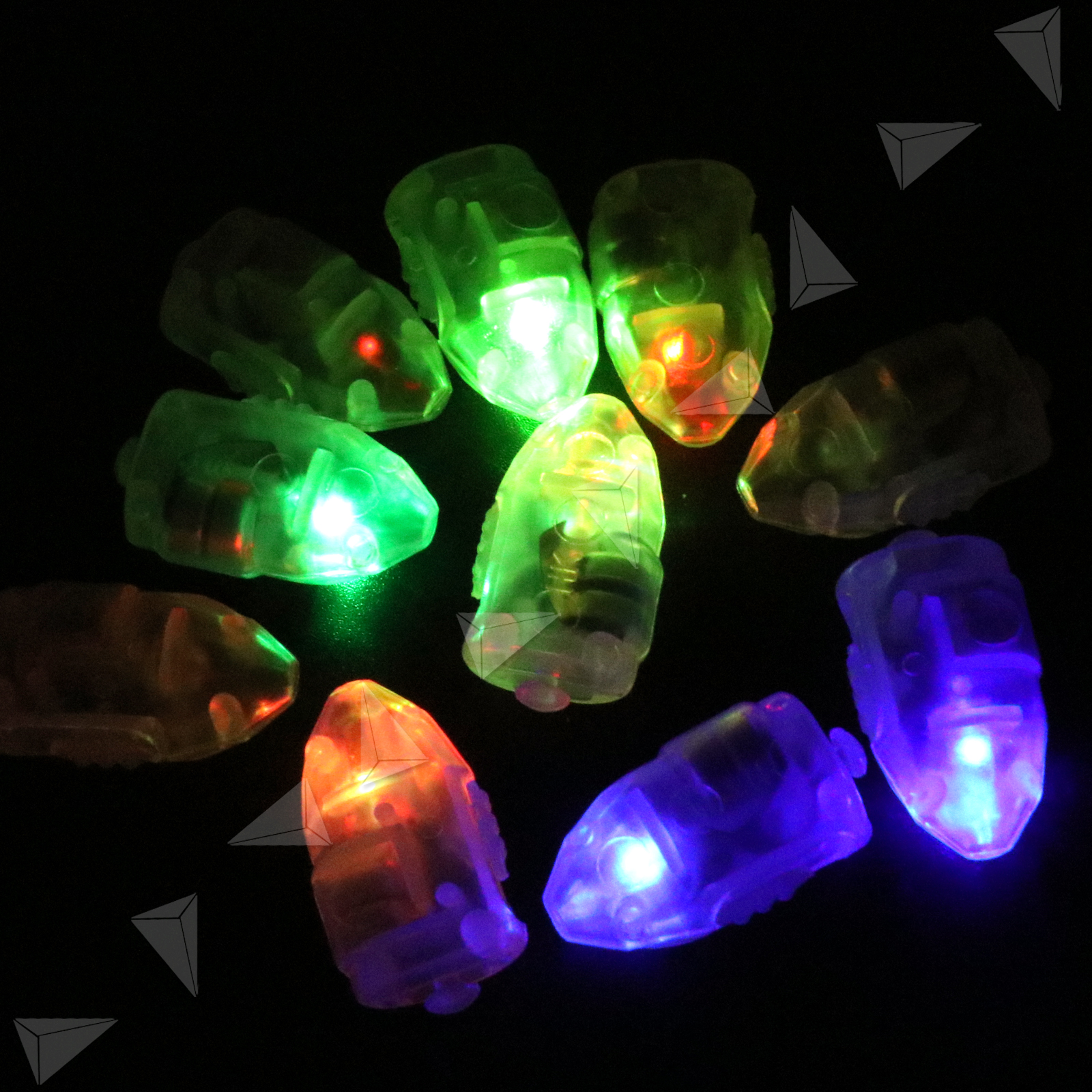 10x Mini LED Leuchte Luftballon Lampe Blinker Ballon Licht Party Bunt