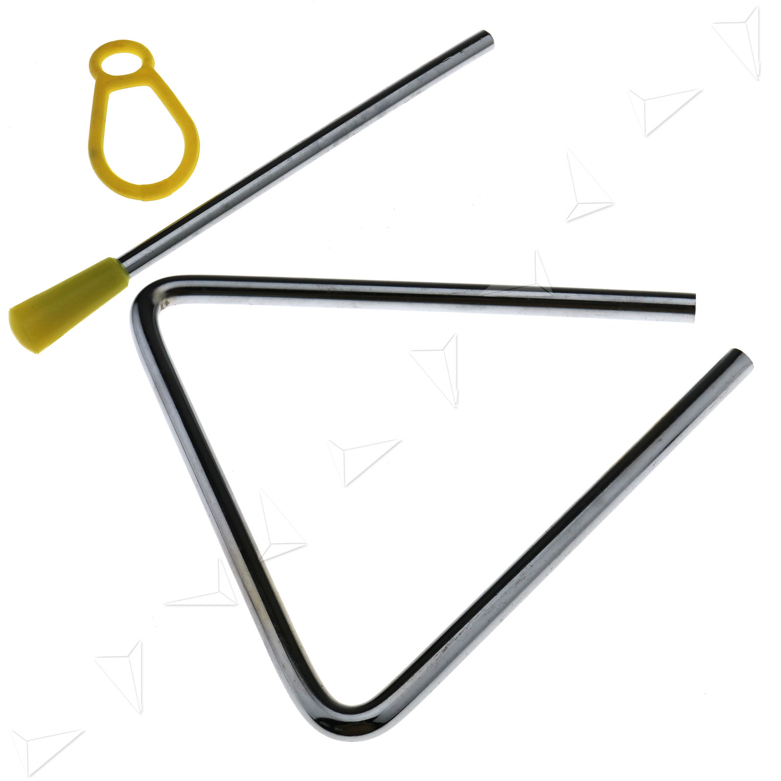 6" Metal Musical Triangle and Beater Percussion Instrument School Music
