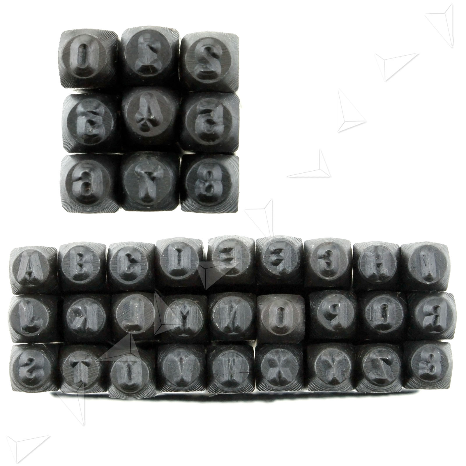 36 pcs 2.5mm 3/32 AZ Alphabet 09 Number Metal Letter Steel Stamp