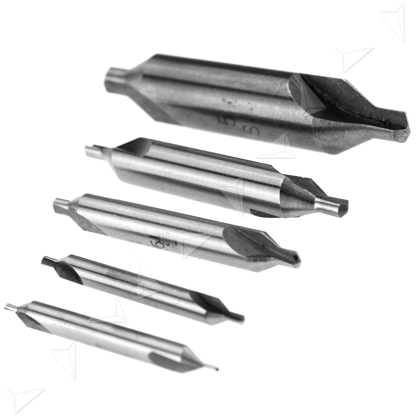 New 5pcs High Speed Steel Center Combined Countersink Spotting Drill