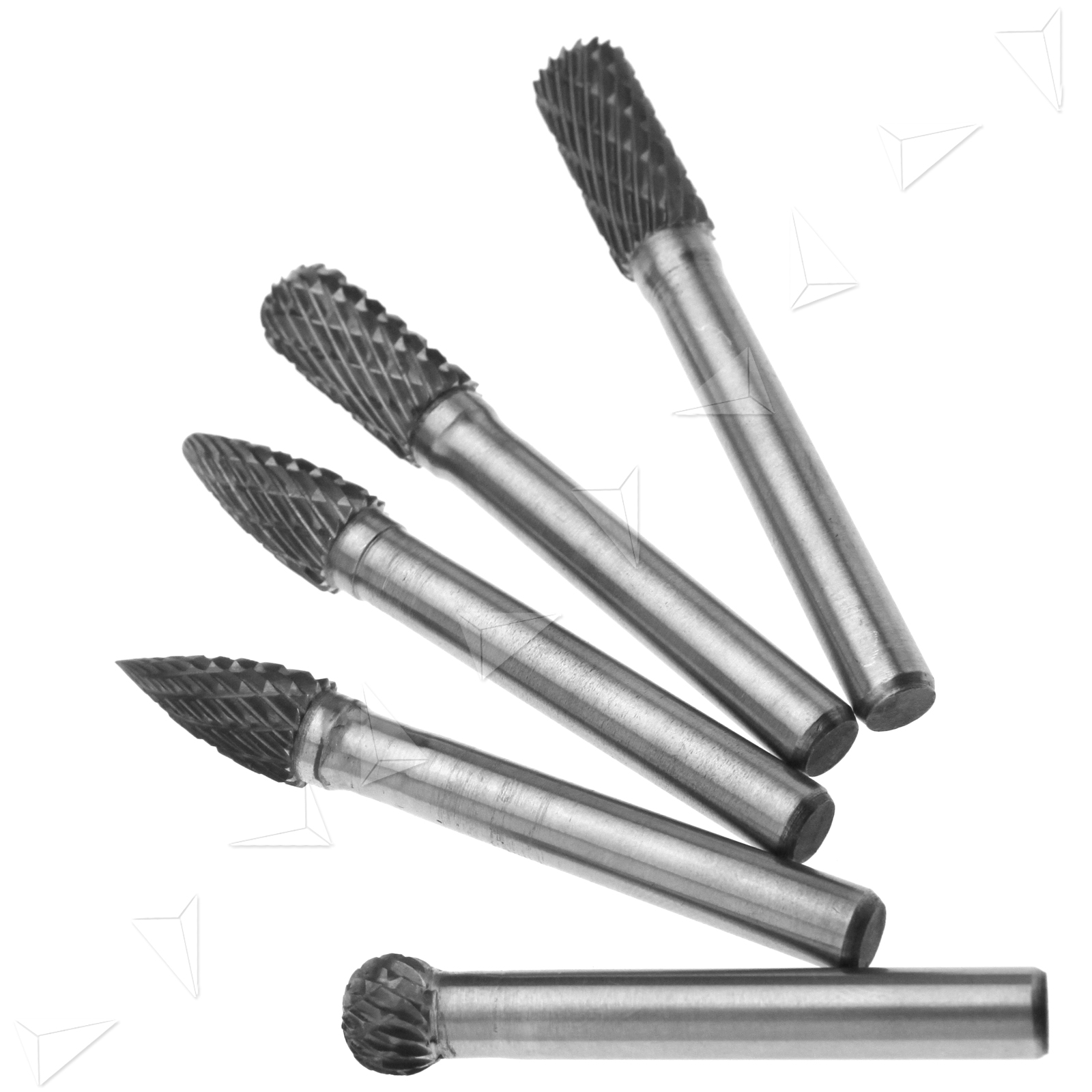 5PCS Tungsten Carbide Burrs Rotary Drill Die Grinder Carving 6MM X 8MM