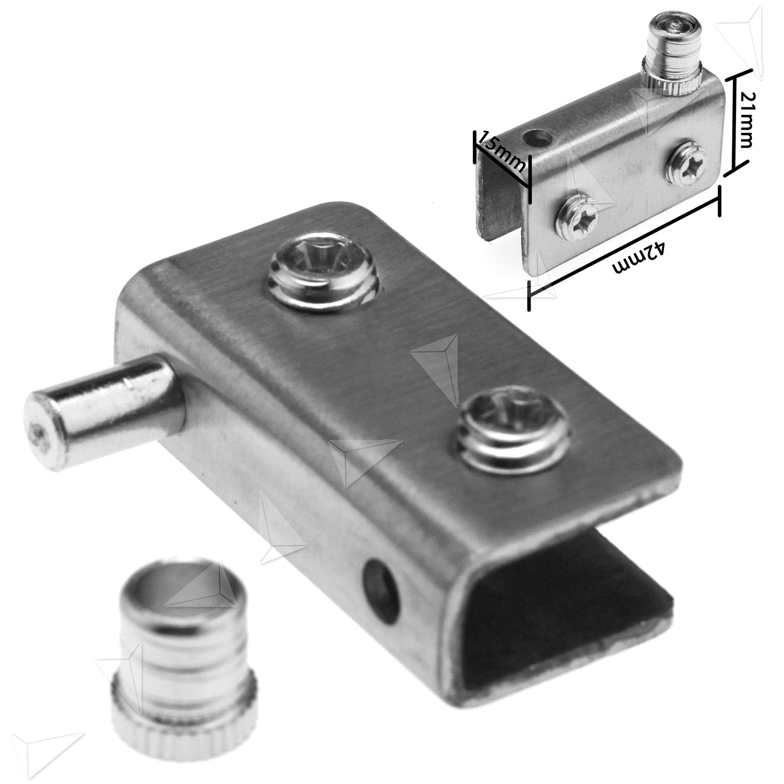 New Pair Glass Door Pivot Hinge Set For 8/10/12mm Glass Door