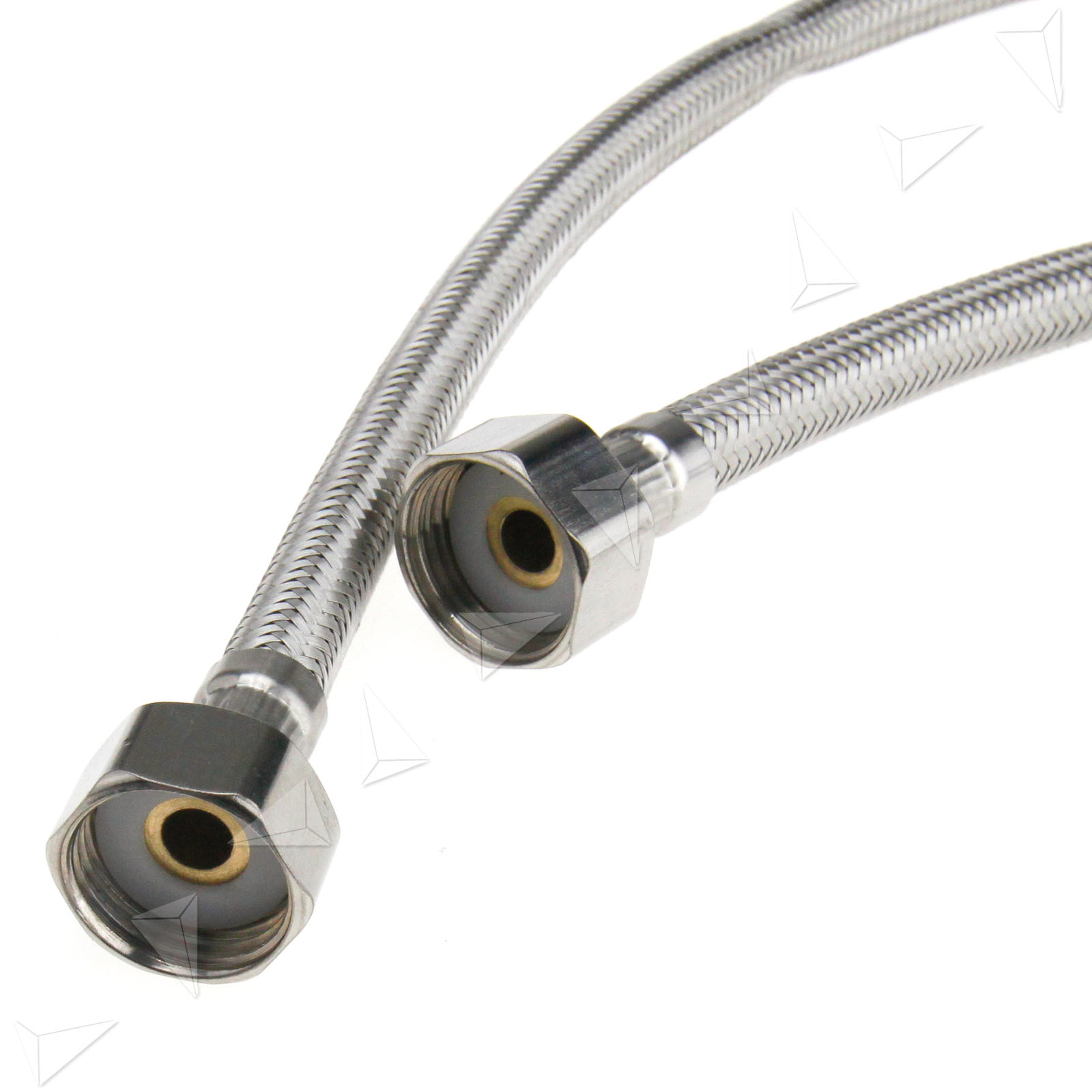 New 2pcs 60cm Flexible Braided Water Hose for Faucets Taps 1/2” BSP Fitting eBay