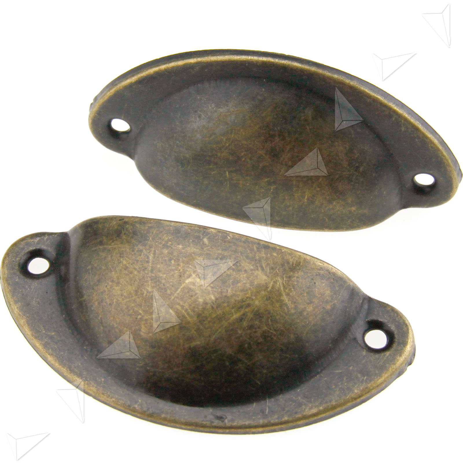 12 X Drawer Handle Half Moon Shell Retro Handles Kitchen Cupboard Door