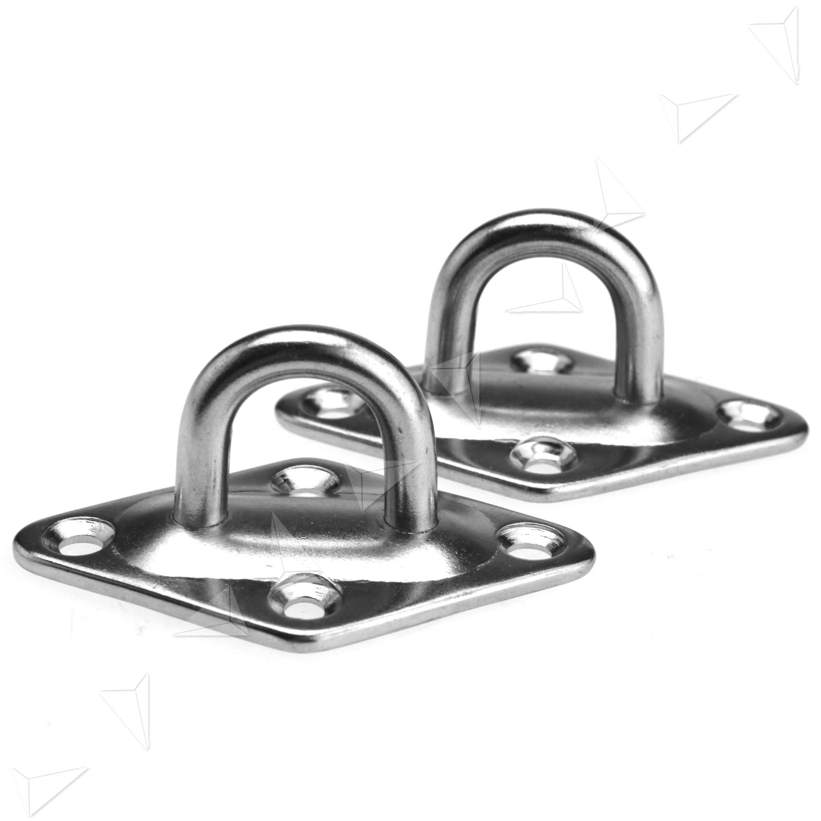 4pcs Pad Eye Plate Diamond Shaped 6mm 304 Stainless Steel