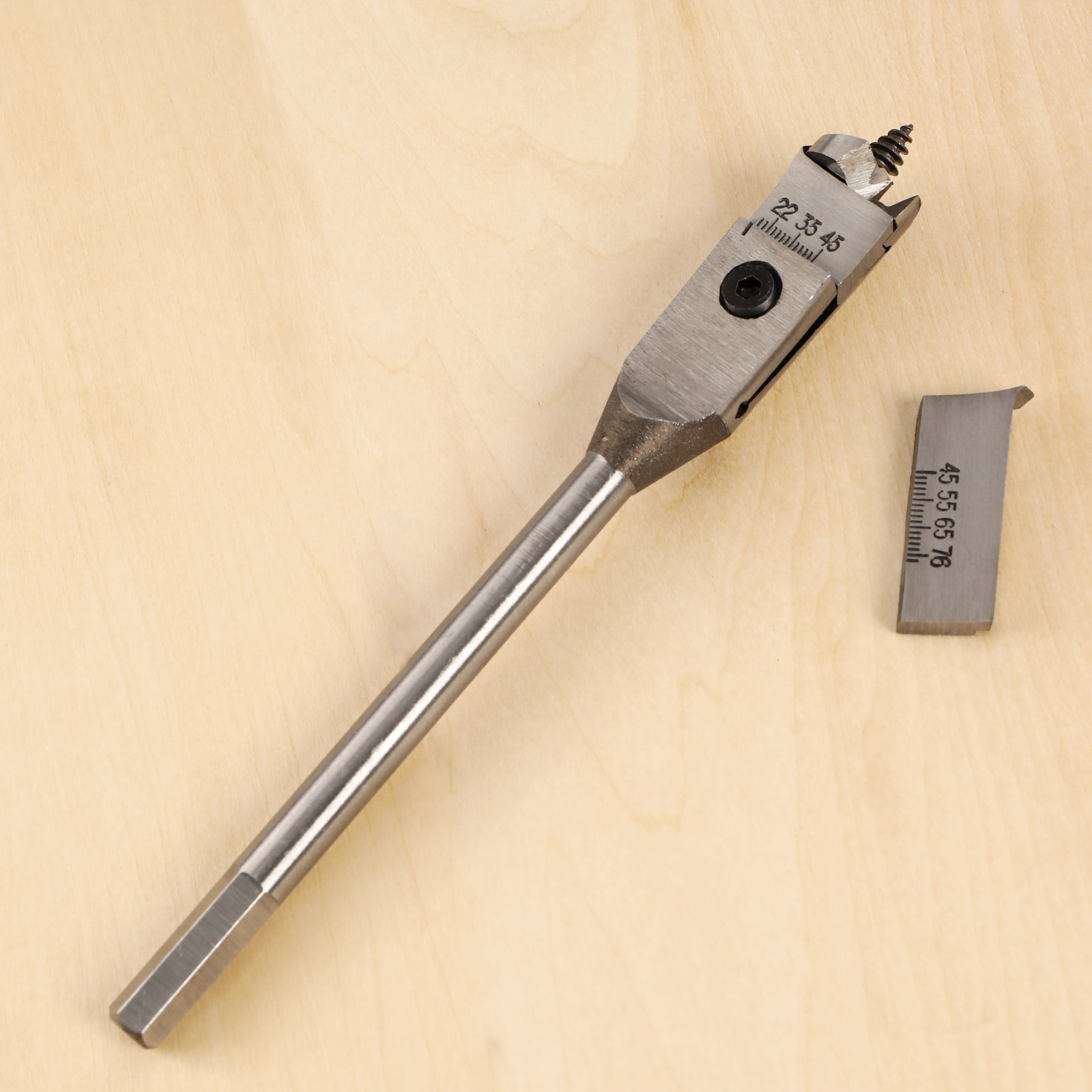 Adjustable 2276mm Spade Bit Expansive Flat Woodworking Boring Drill