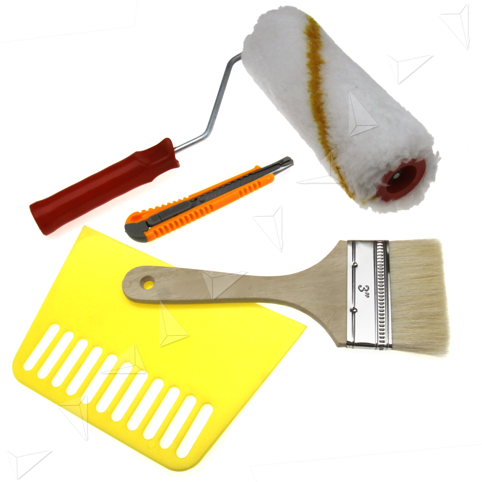 Seam Roller Smoother Paperhanging Brush 4pcs Wallpaper Hanging Tool Kit