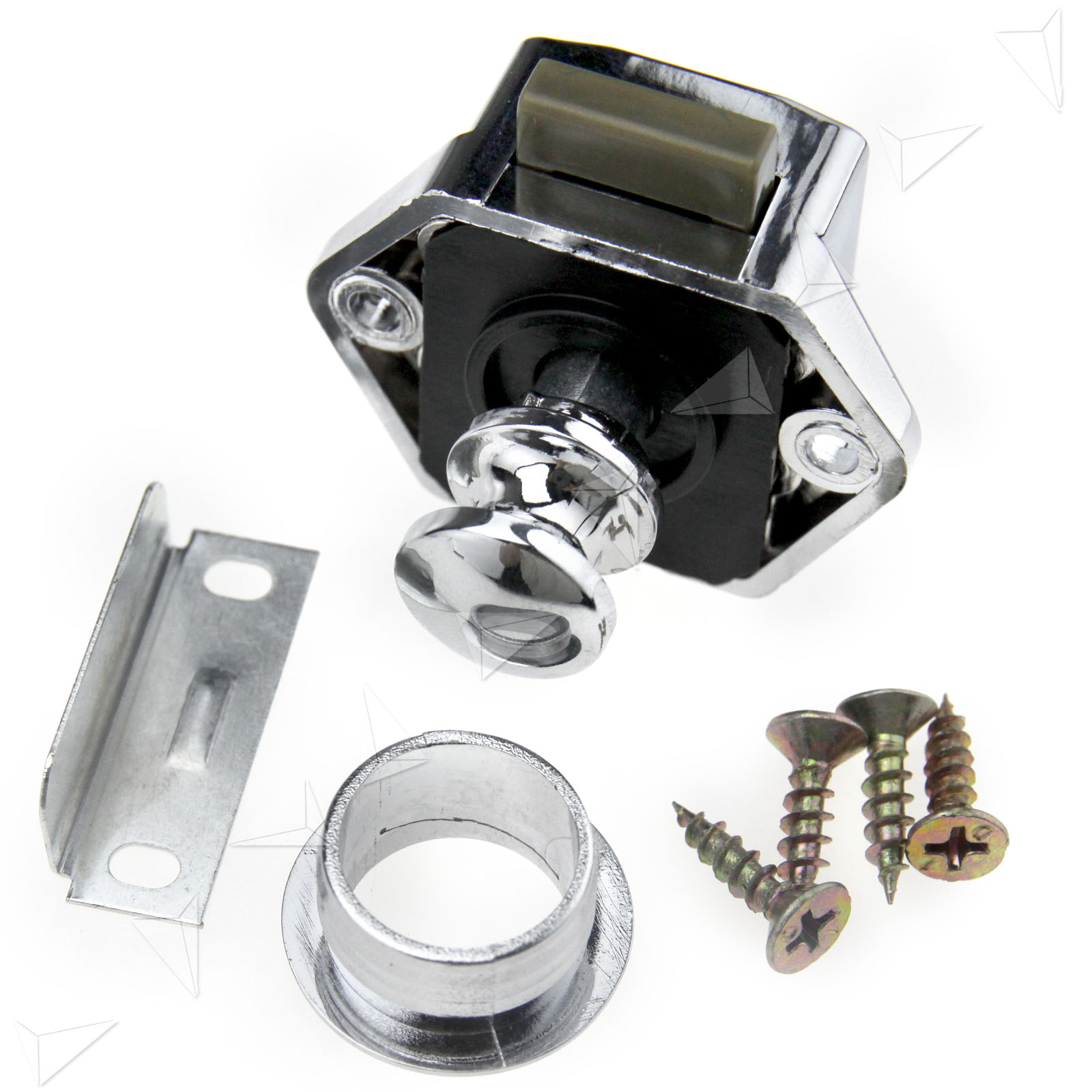 2pcs Push Button Catch Door Lock 1725mm Chrome For Boat Motorhome Horsebox