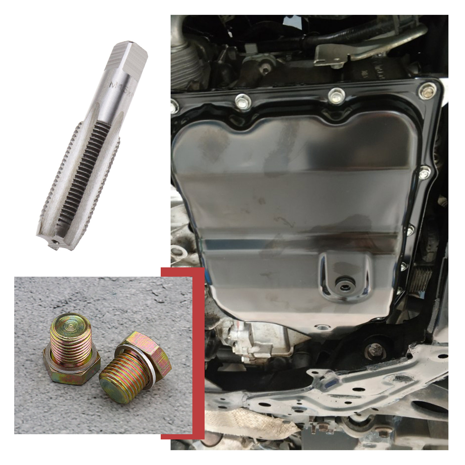 7pcs Oil Sump Pan Stripped Thread Repair Kit M15 x 1.5mm Automotive