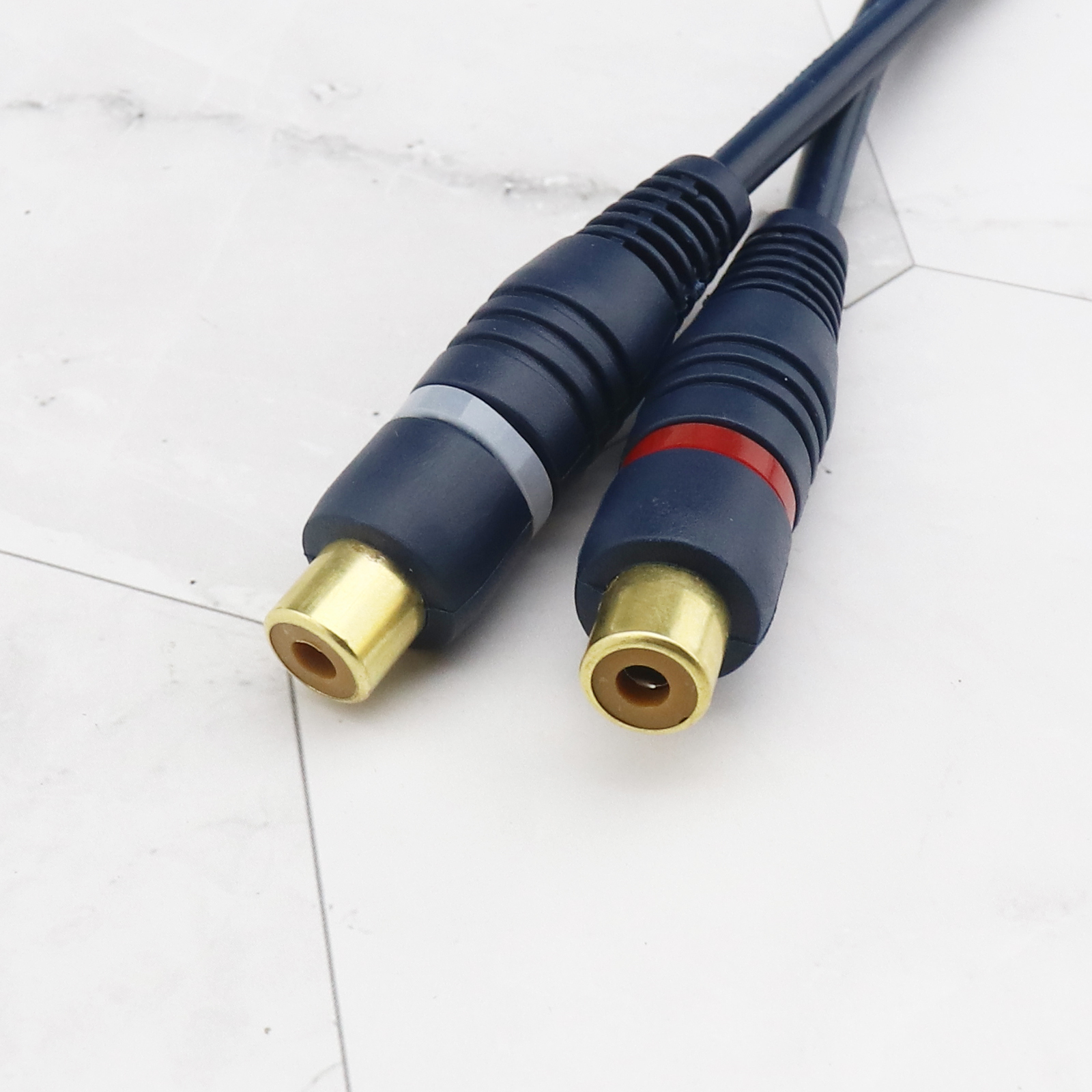 4x 7,87/" Phono Y-Splitter-Kabel 1 Stecker auf 2 Buchsen AV-Audio Kabel 2x