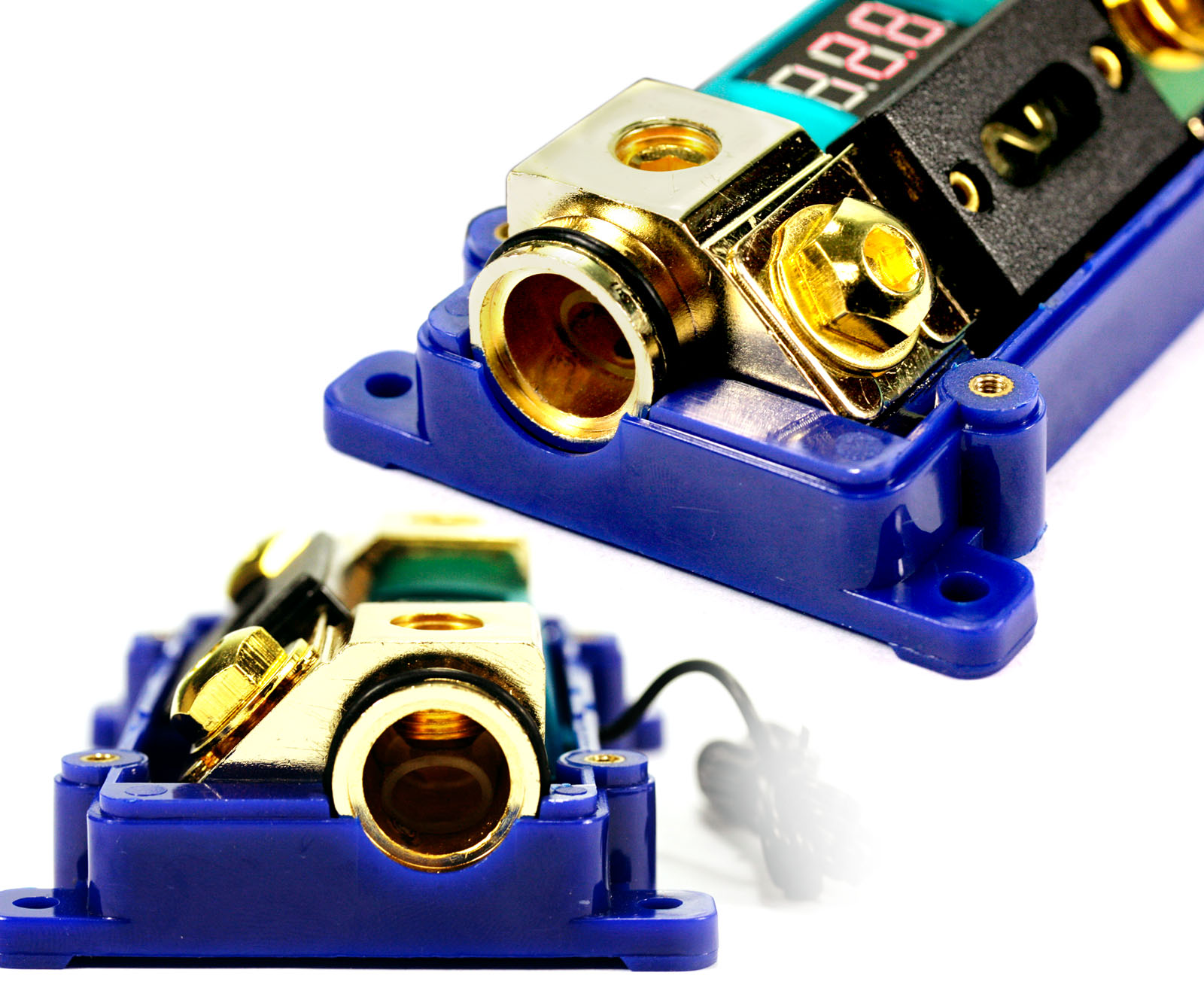 Digital LED Voltage Display ANL Gold Fuse Holder Audio Amplifier 0 2 4