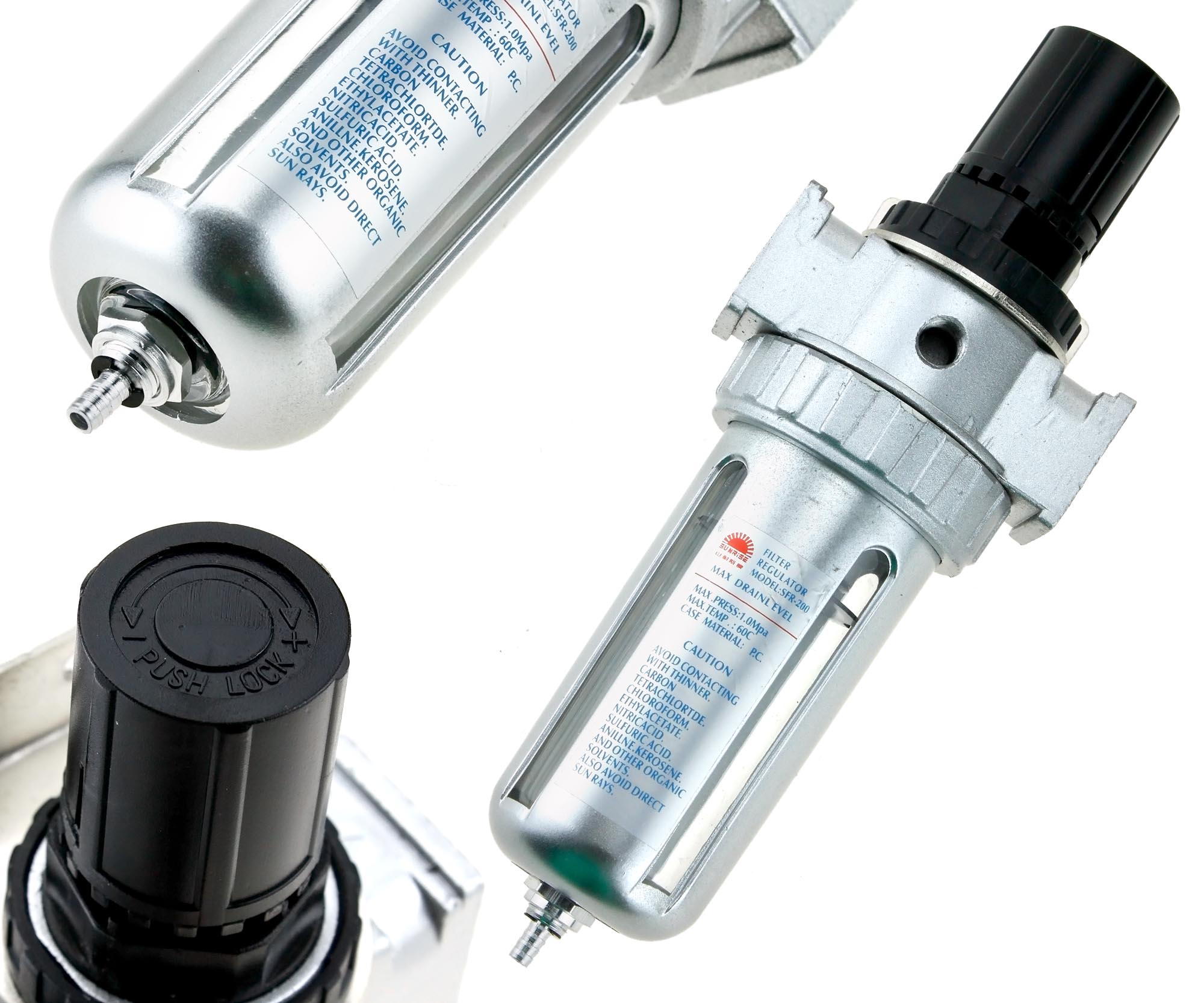 150ml 1/4" Air Water Compressor Trap Regulator Wall Mounted /w Gauge eBay