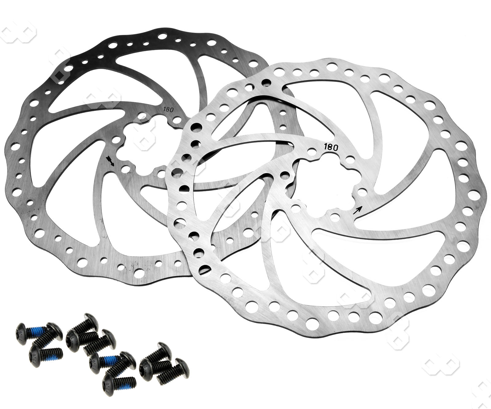 PAIR OF BICYCLE MOUNTAIN BIKE DISC BRAKE ROTORS CYCLING CLEAN SWEEP ROTORS 180MM