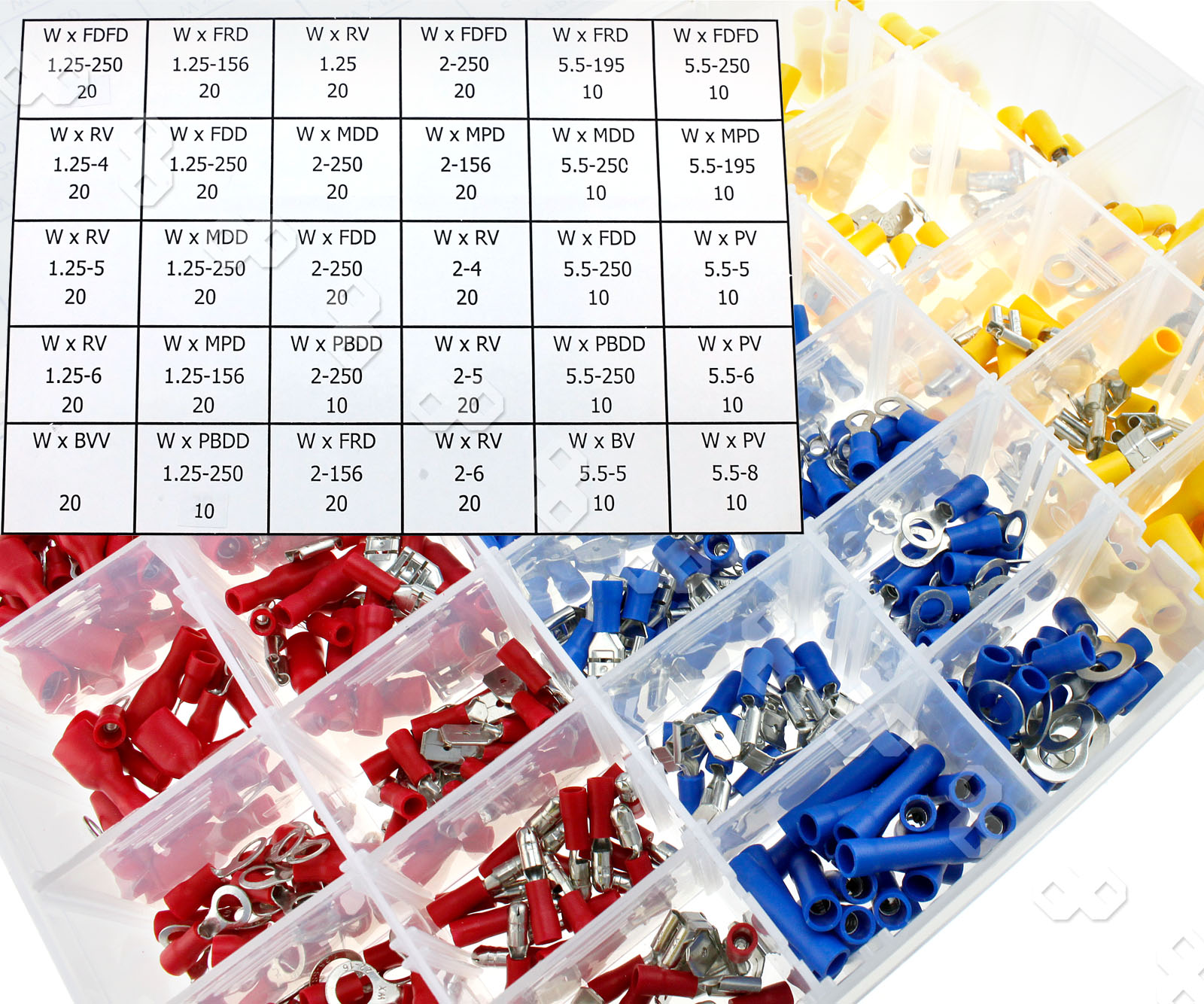 480Pcs Electrical Wire Terminals Assortment Set Insulated Crimp