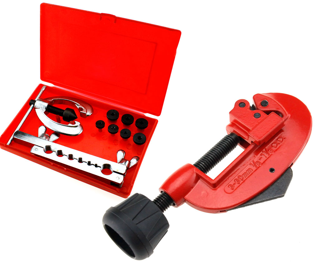 9pcs Plumbing Pipe Tubing Flaring Plumbers Tool Set With Tube Cutter 3 30mm eBay