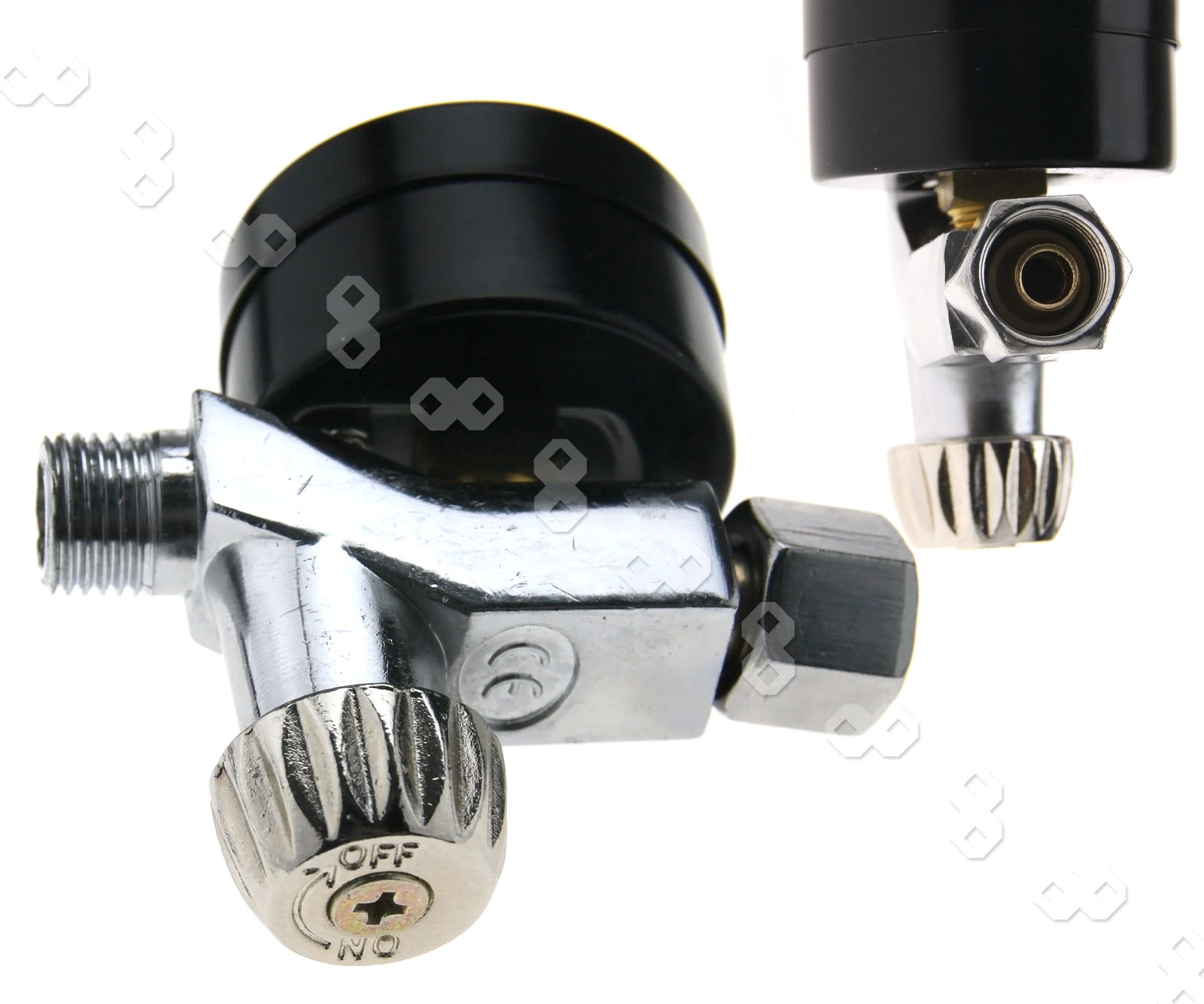 1/4" HVLP Spray Gun Air Regulator with Pressure Gauge and Diaphragm