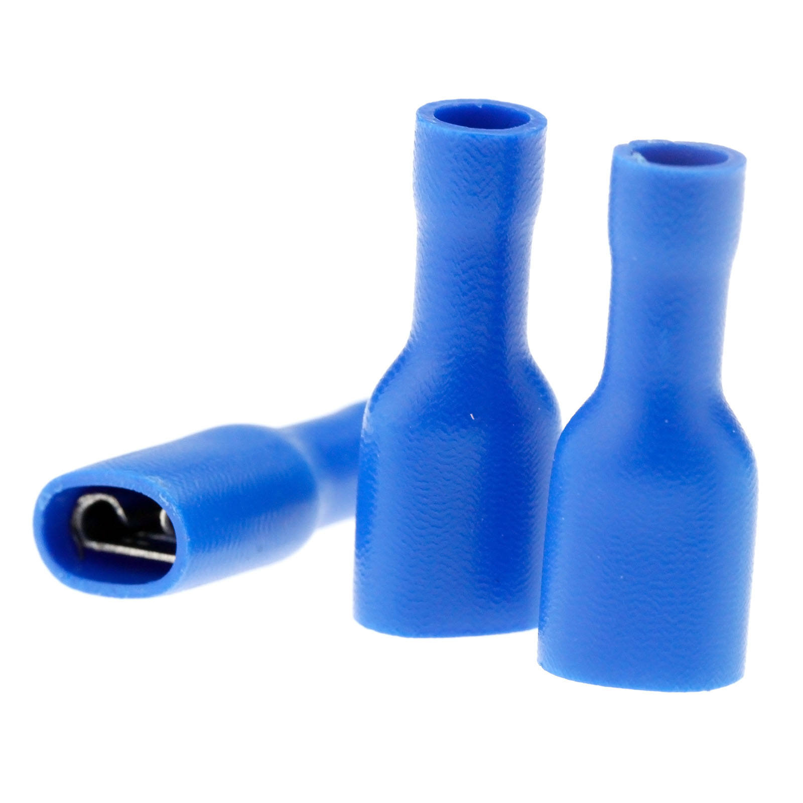 100 PAIR 6.3MM INSULATED BLUE MALE&FEMALE ELECTRICAL SPADE CONNECTOR