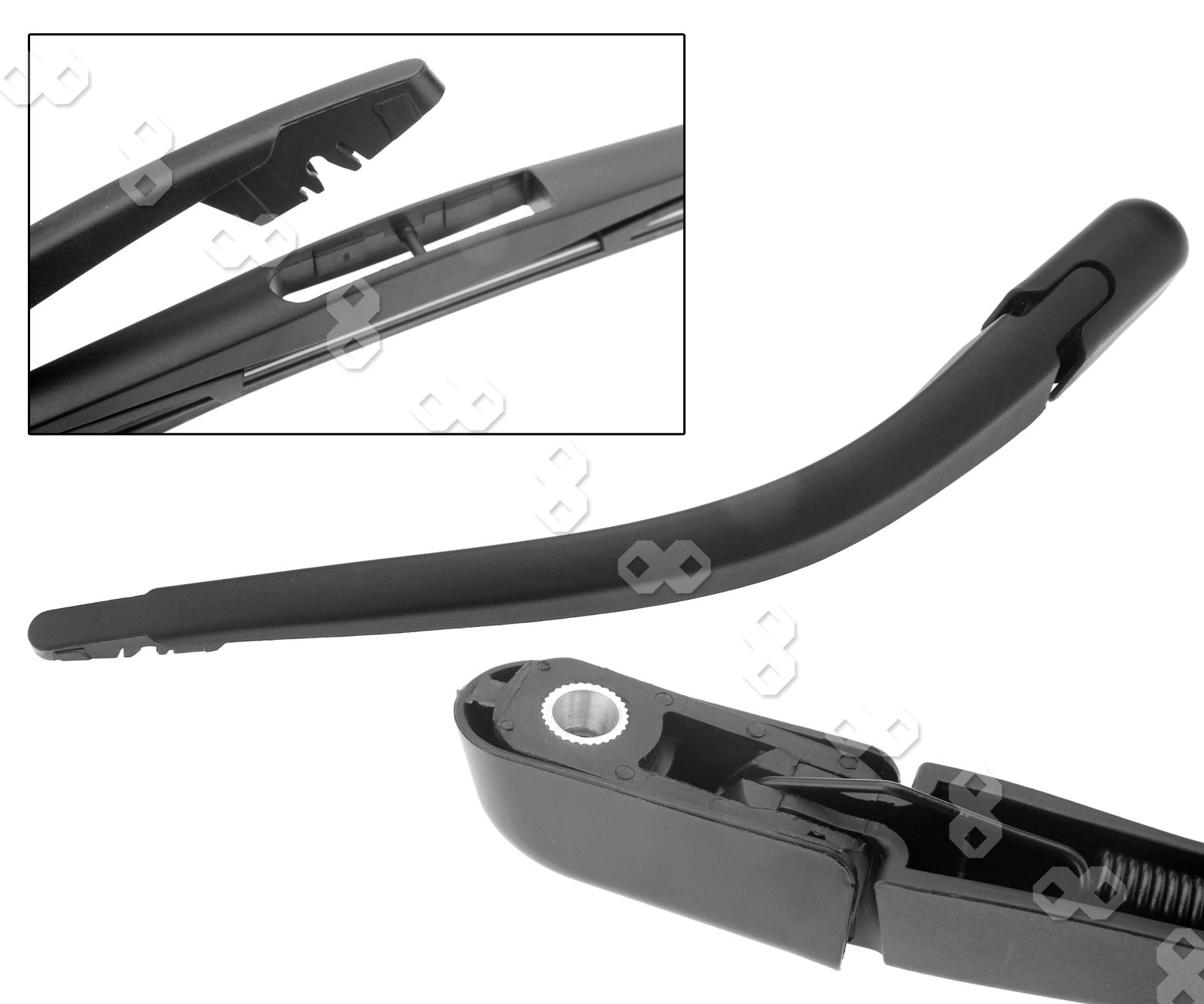 WINDSCREEN REAR WIPER BLADE WITH ARM SET FOR Peugeot 107 Citroen C1