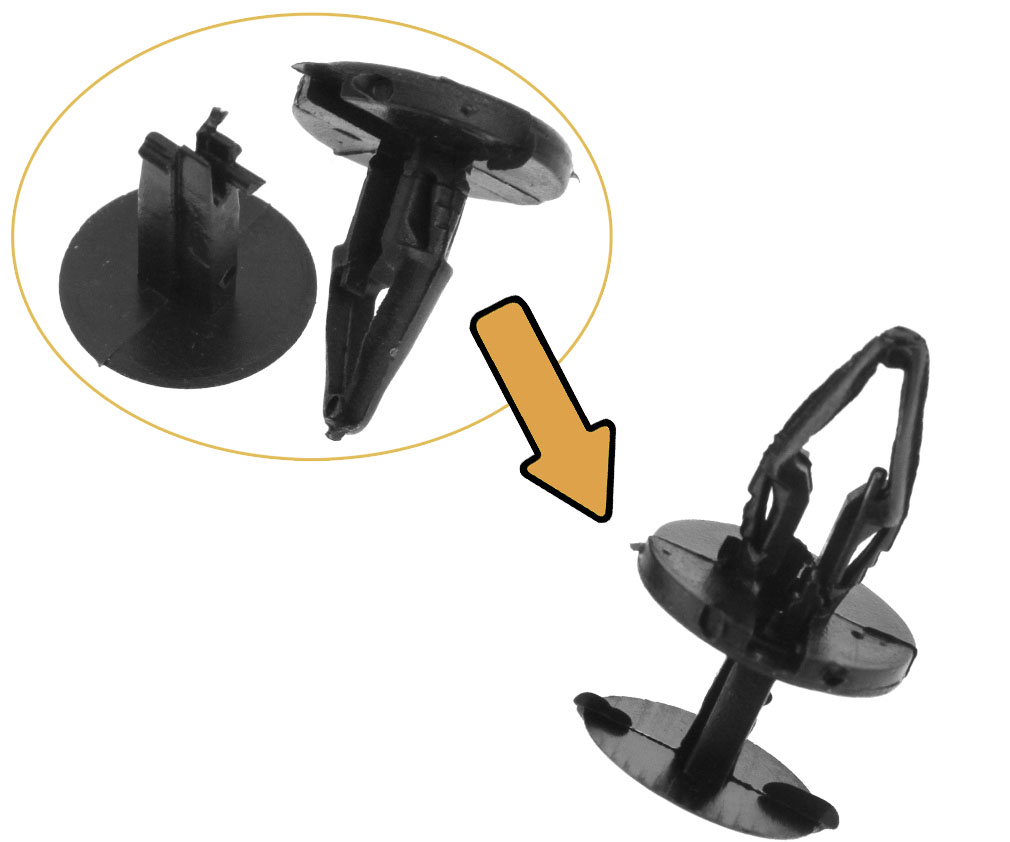 10x Black Front Bumper Wheel Arch Liner Splash Guard Arch Trim Clips