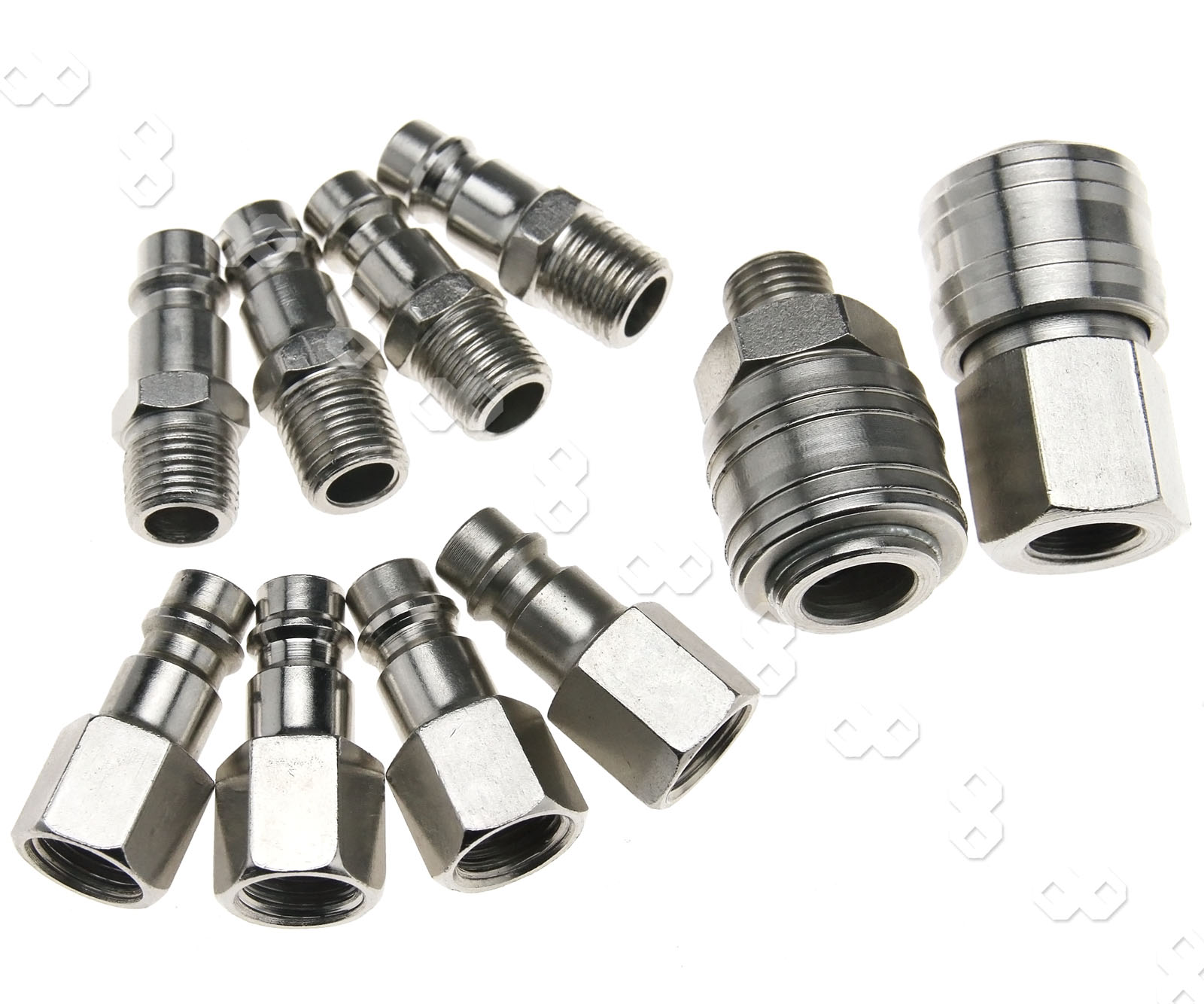 10 x Air Line Euro Hose Fitting 1/4" BSP Thread Hose Coupler Fittings