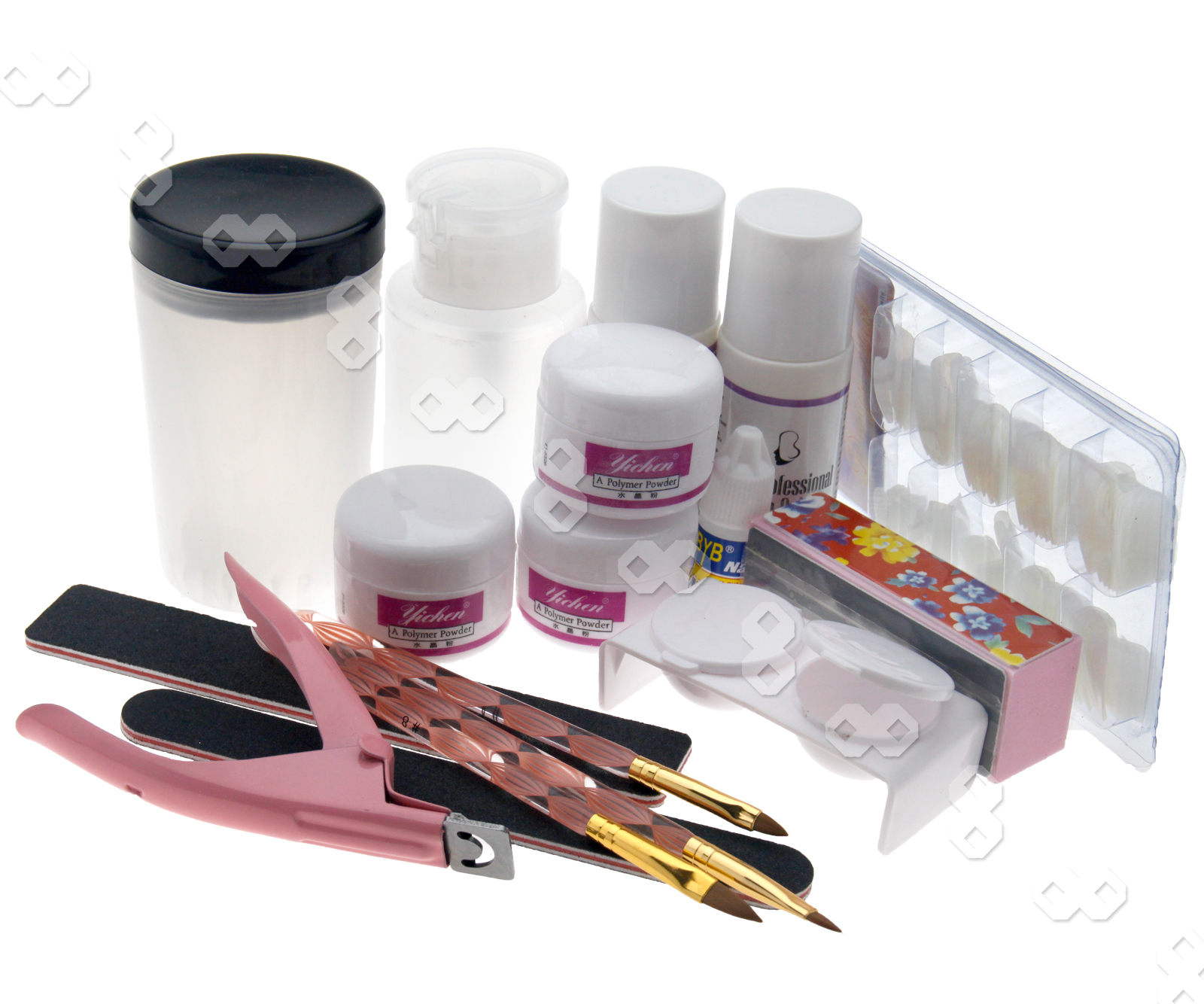ALL IN ONE Acrylic Nail Art Full Kit Set Powder Tips 85 eBay