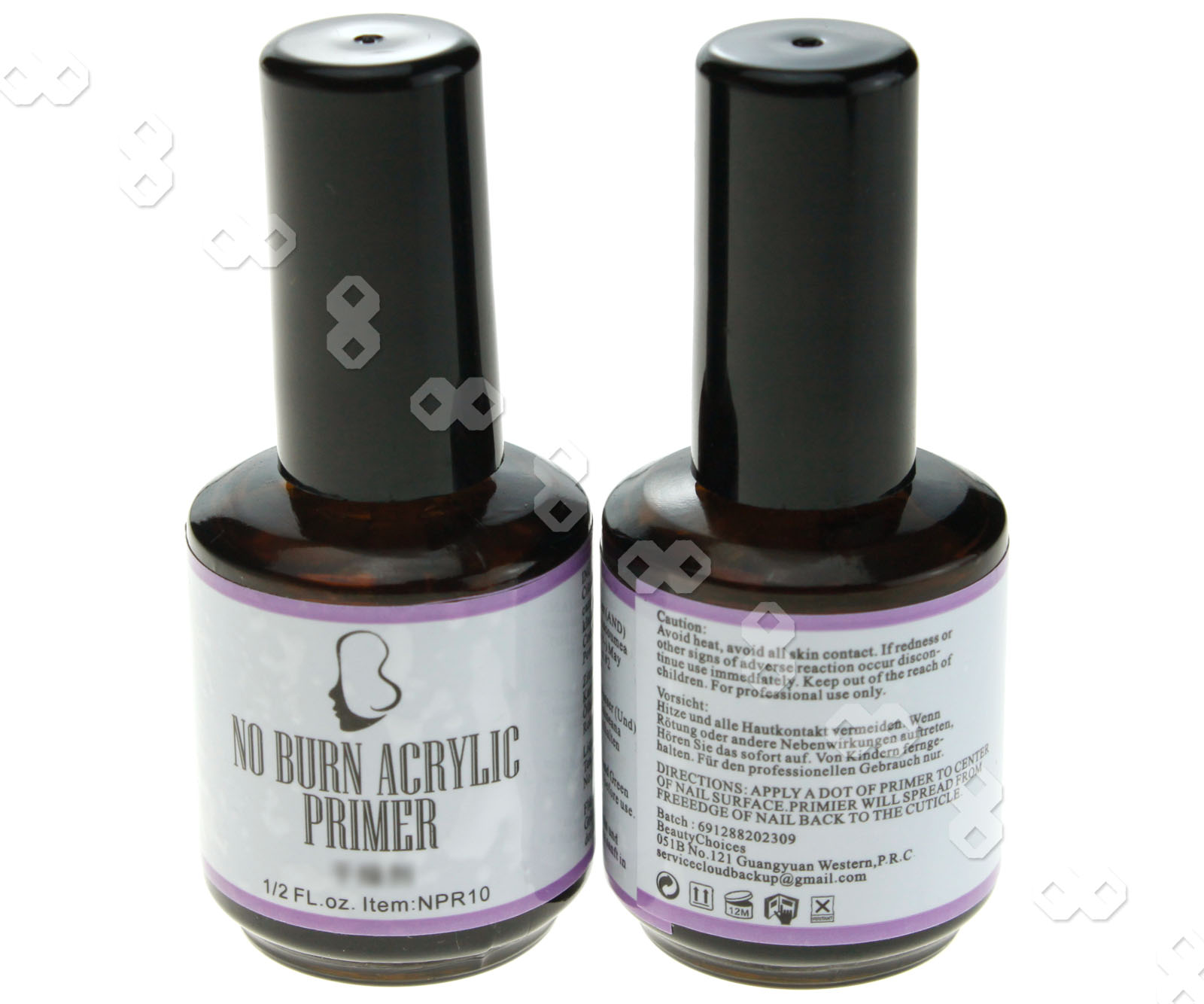 3 x Nail Art NO BURN ACRYLIC PRIMER Set S237 UK