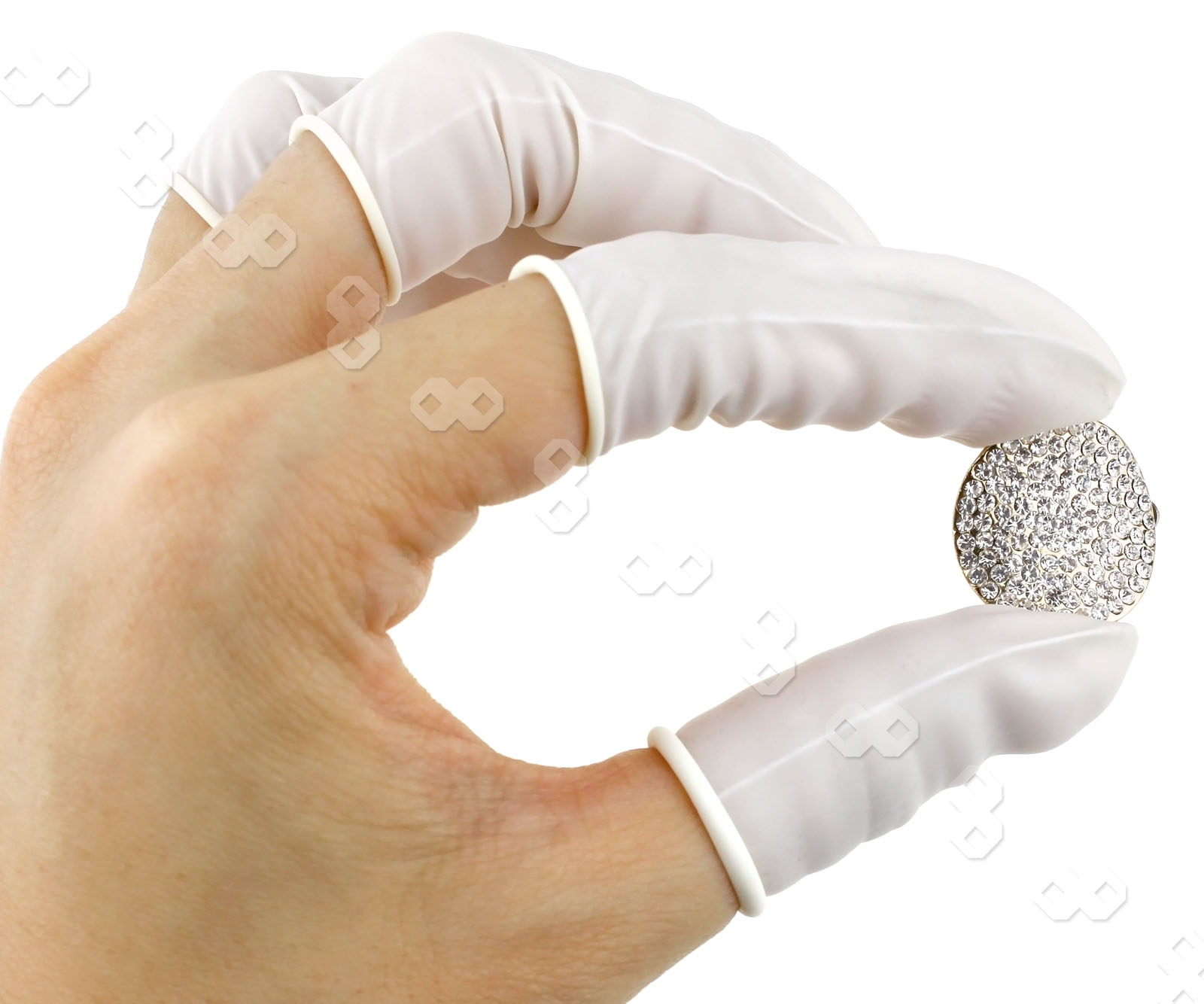 Pro Nail Art White Protective Latex Finger Rubber Finger Gloves 300pcs Pack Set