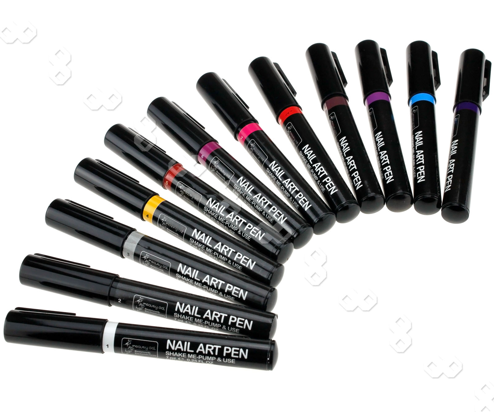 24pcs Nail Art Pen(1 to 24) Painting Design Tool Drawing for UV Gel