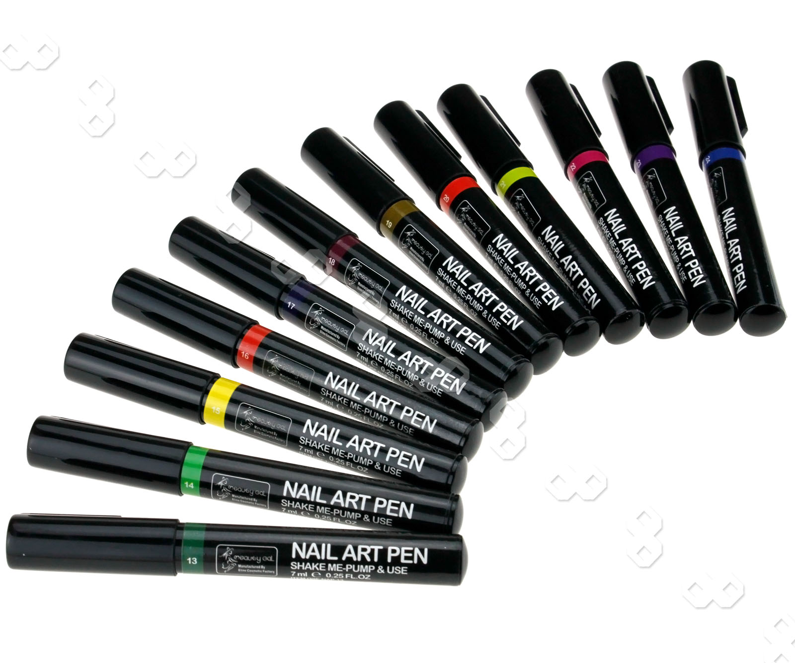 24pcs Nail Art Pen(1 to 24) Painting Design Tool Drawing for UV Gel
