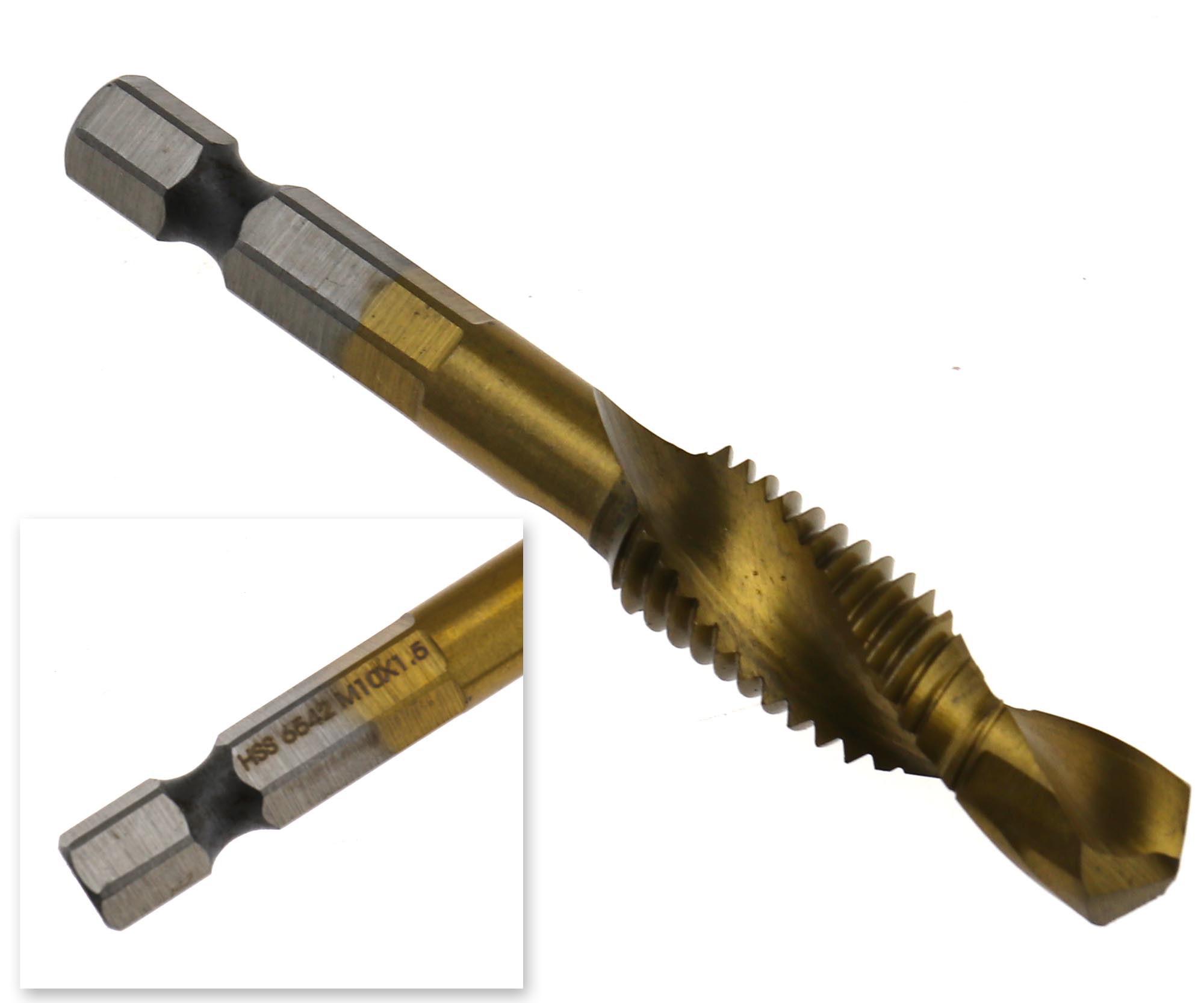 Drill Tap Countersink Deburr Set Metric 6pc Combination Drill Tap Bit