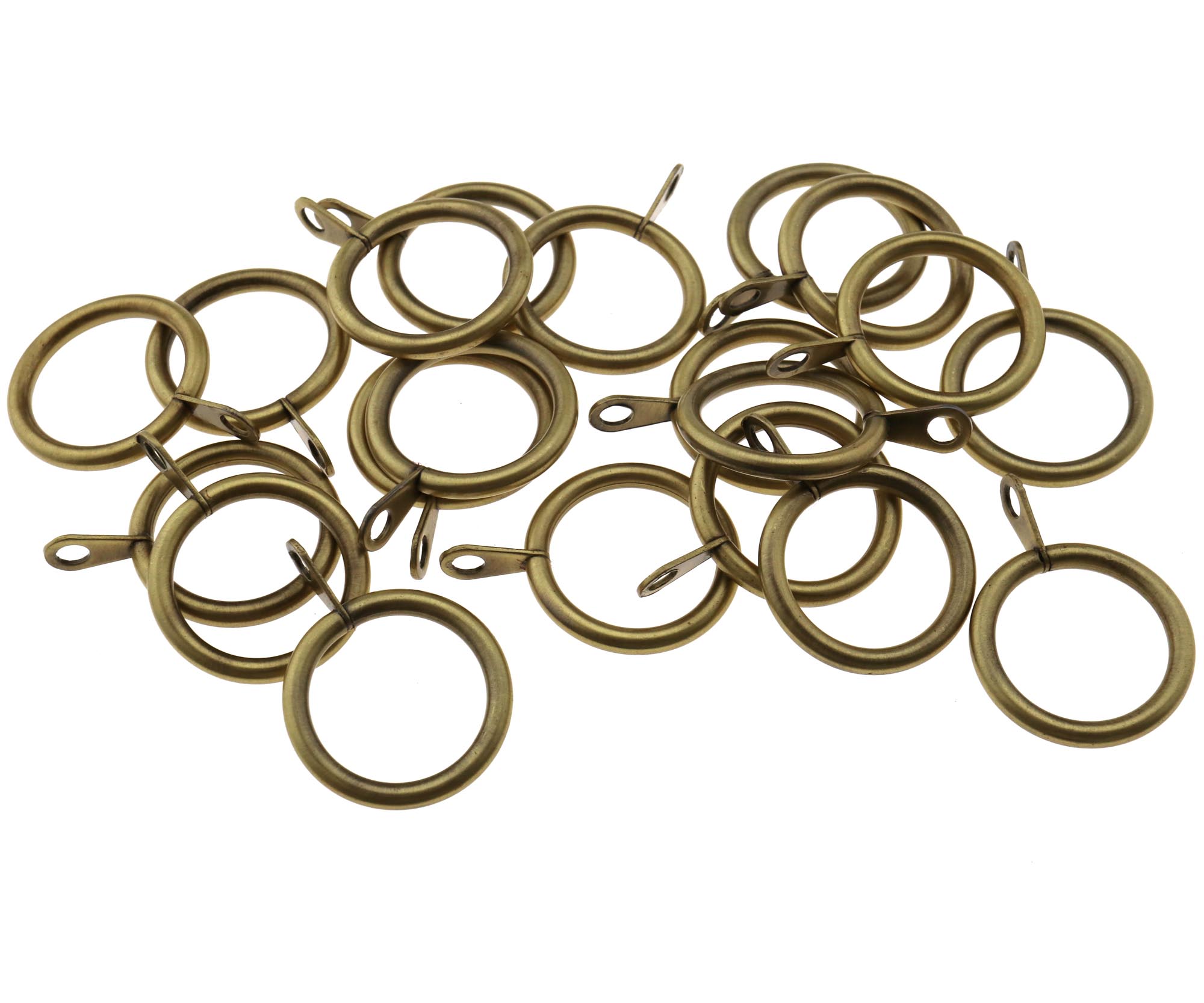 12 x GOLDEN BRONZE CURTAIN RINGS POLE ROD CURTAINS RING HANGING BRONZE