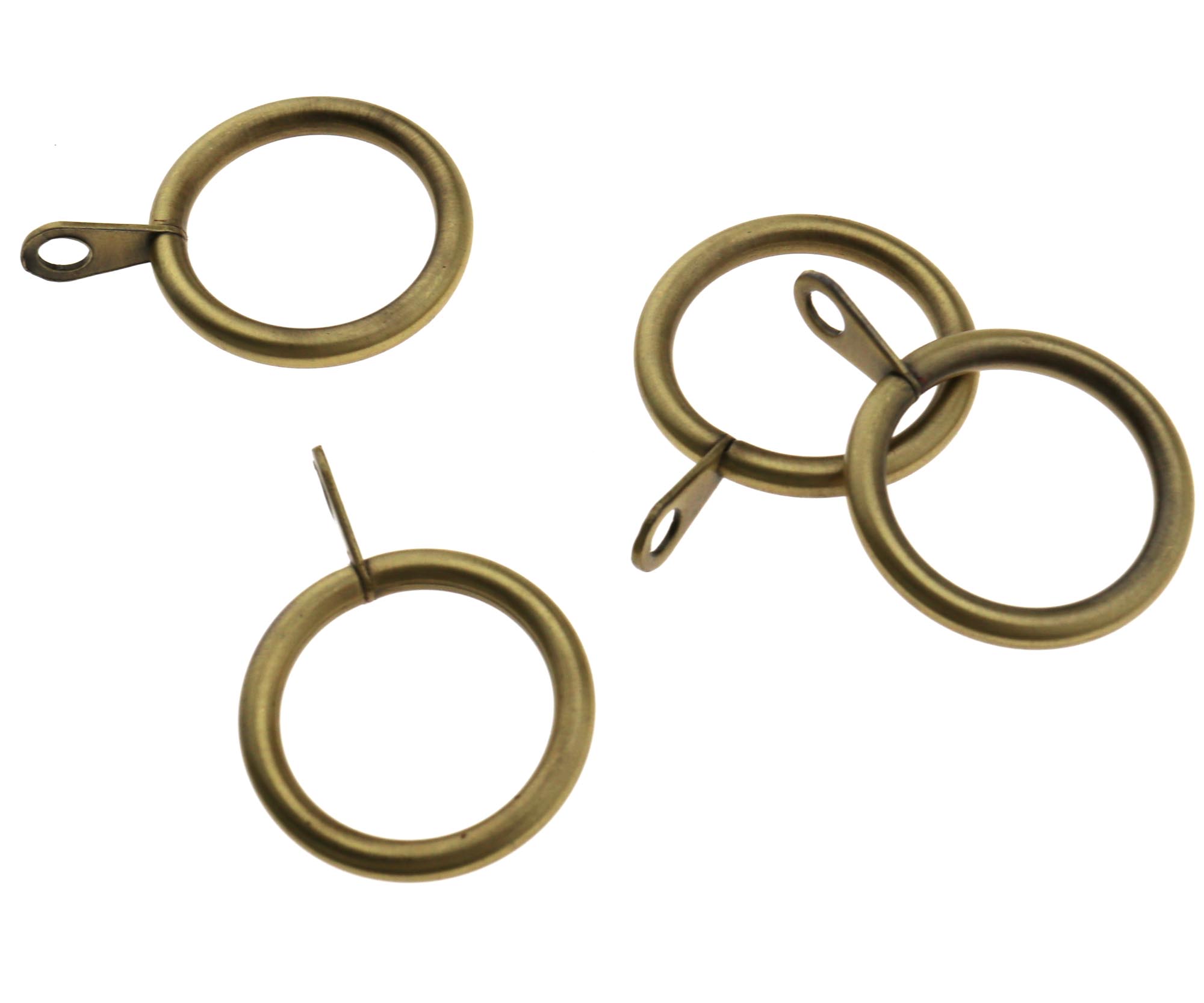 12 x GOLDEN BRONZE CURTAIN RINGS POLE ROD CURTAINS RING HANGING BRONZE