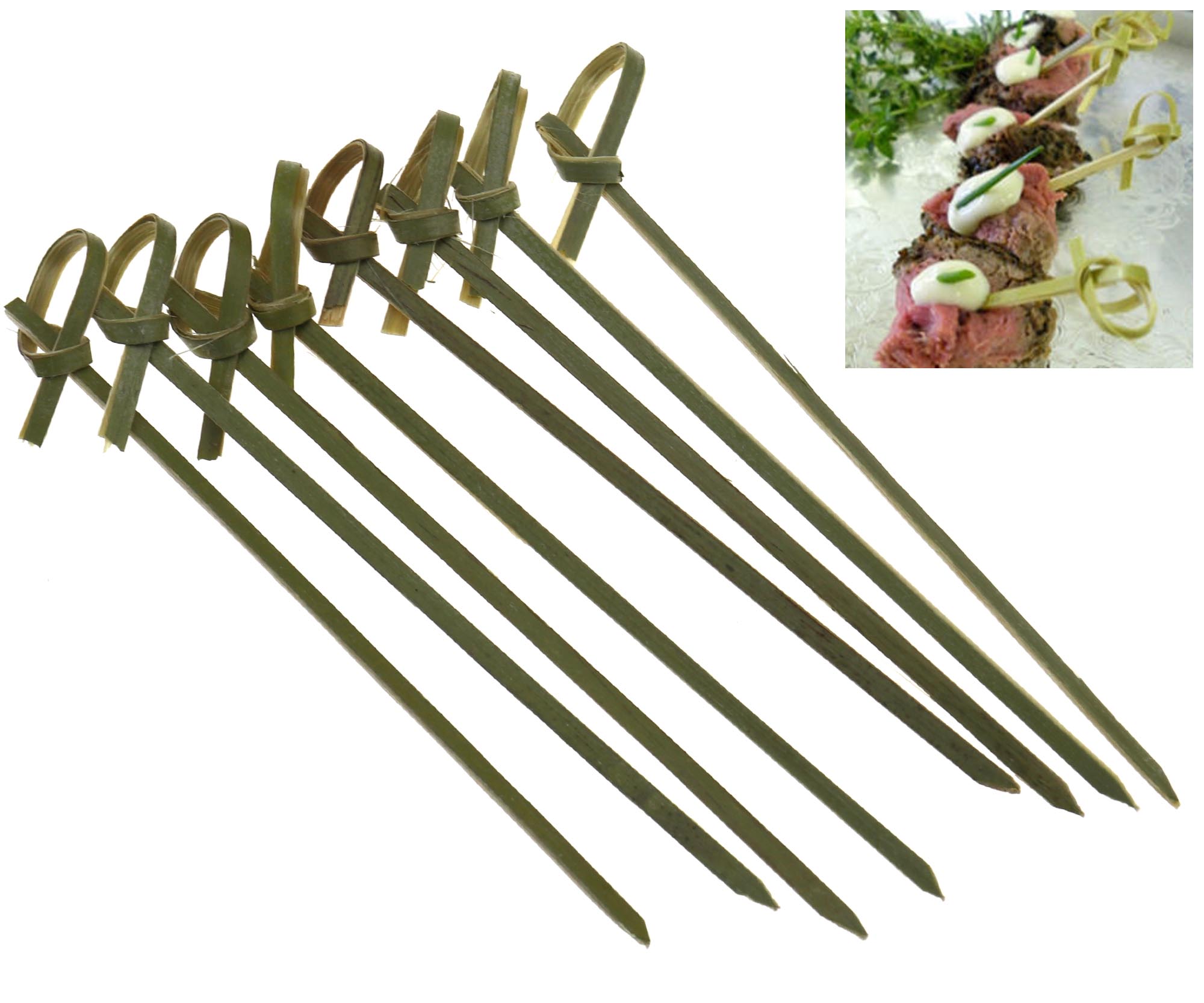 Bamboo Knot Skewers Cocktail Sticks Ideal Canape Buffet Party Bar
