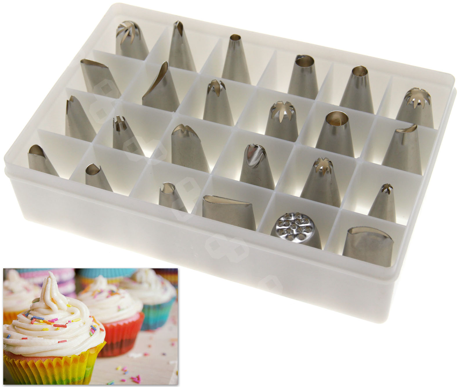 24pcs Pastry Cake Decorating Nozzles Tips Set Kit for Icing Piping Bag Tool Pen eBay