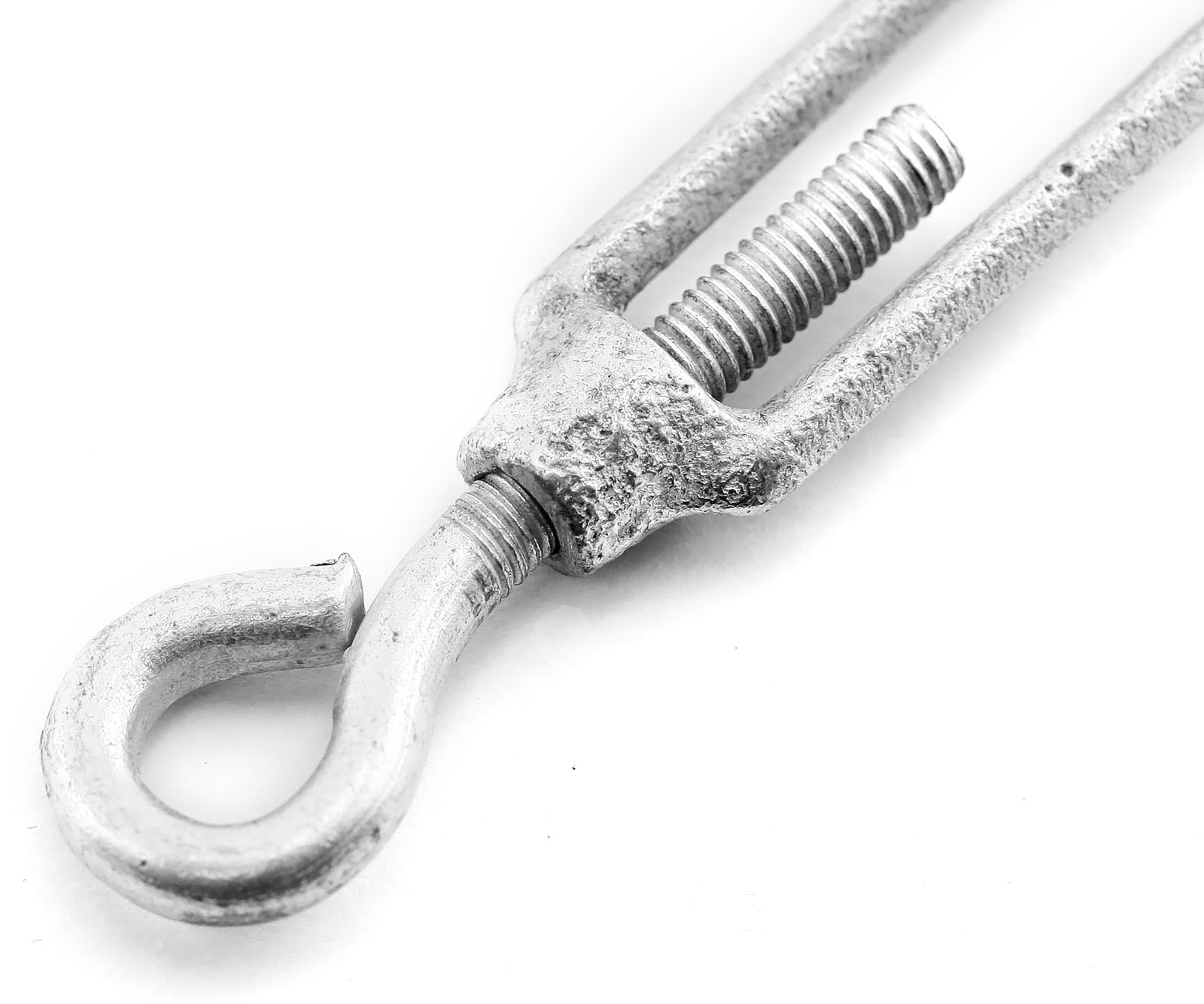 4pcs x 6mm Galvanised Turnbuckle Hook to Eye Straning Screw Eye Hook