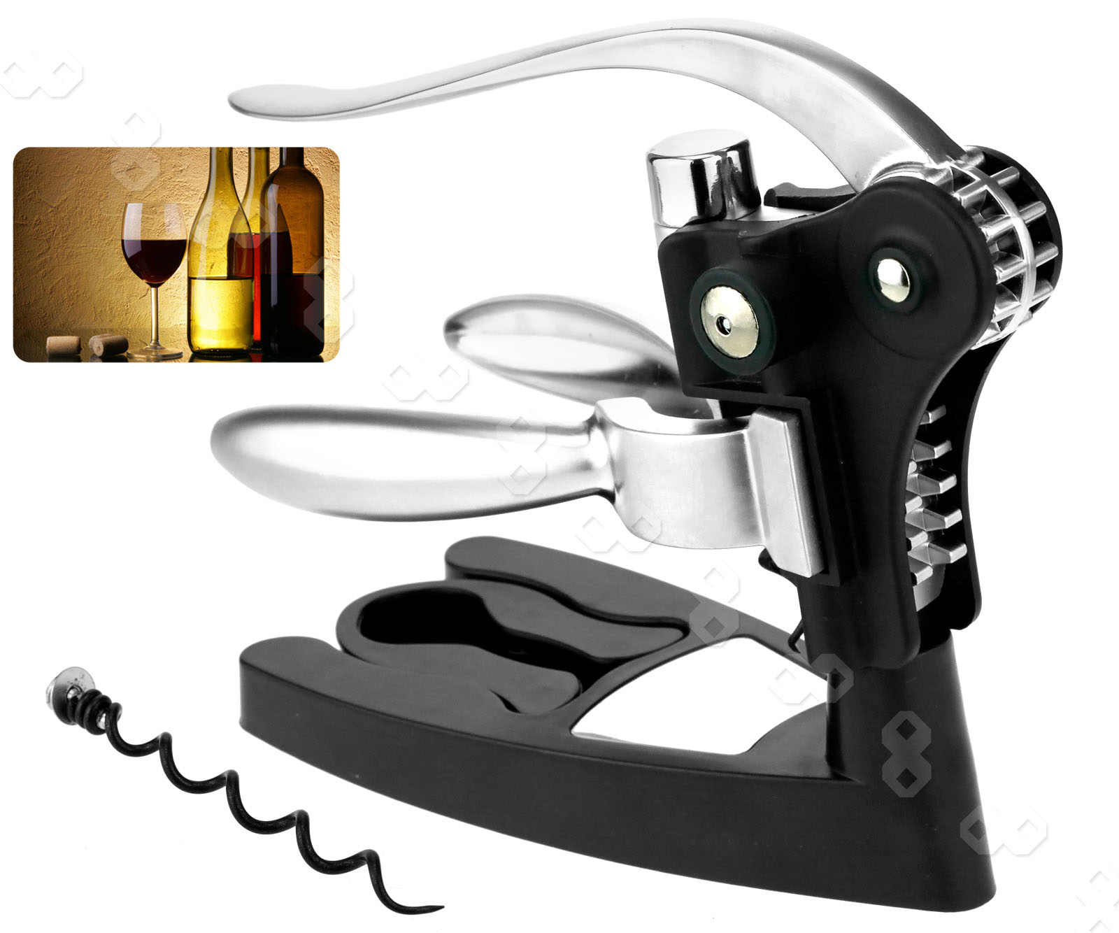 Lovely Red Wine Bottle Rabbit Puller Cork Opener Tool Corkscrew Collar