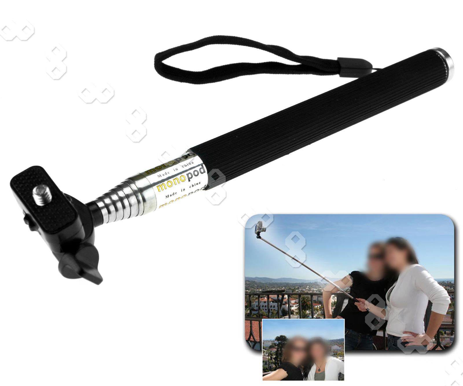 Telescopic Monopod Camera Extension Pole GoPro Camcorder eBay